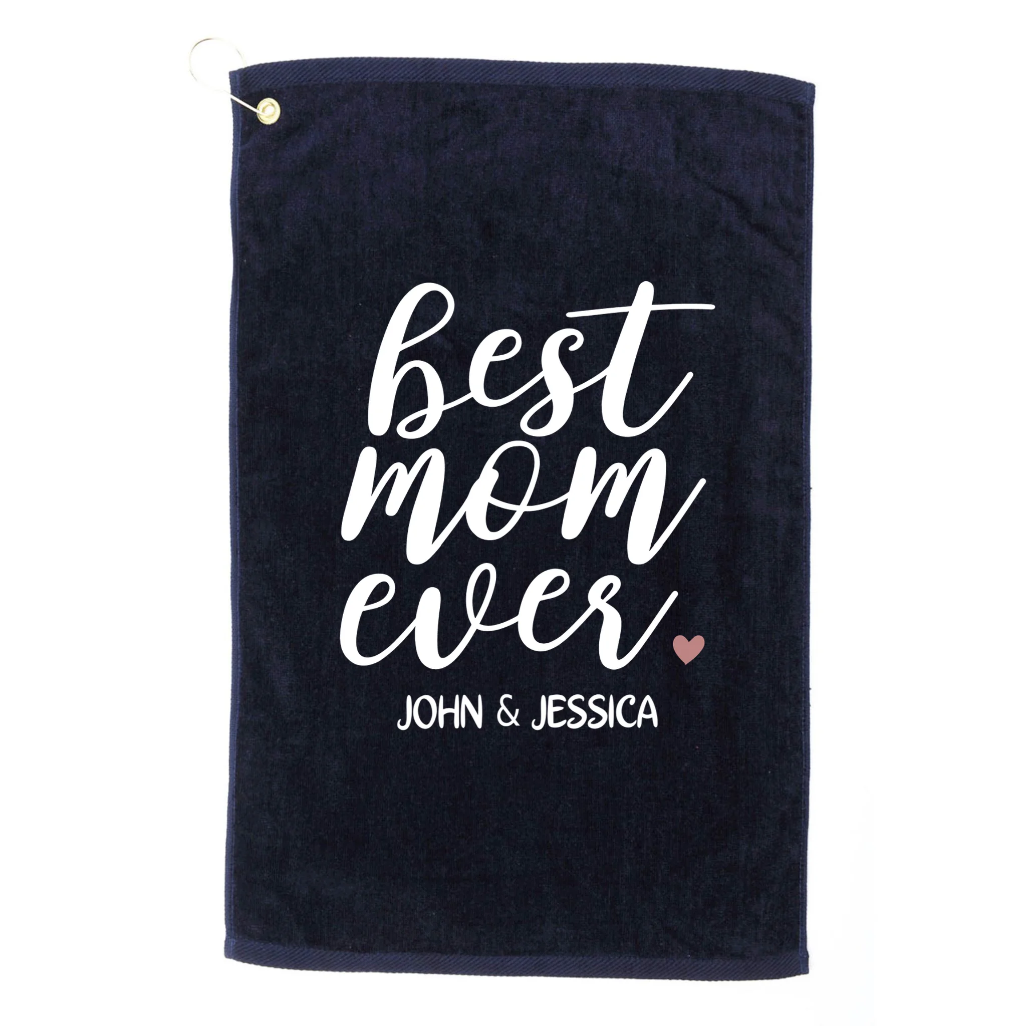 best mom ever Customizable Gift for Mom Golf Towel - Front
