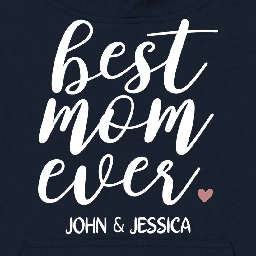 best mom ever Customizable Gift for Mom Kids Hoodie - Front - Close-up