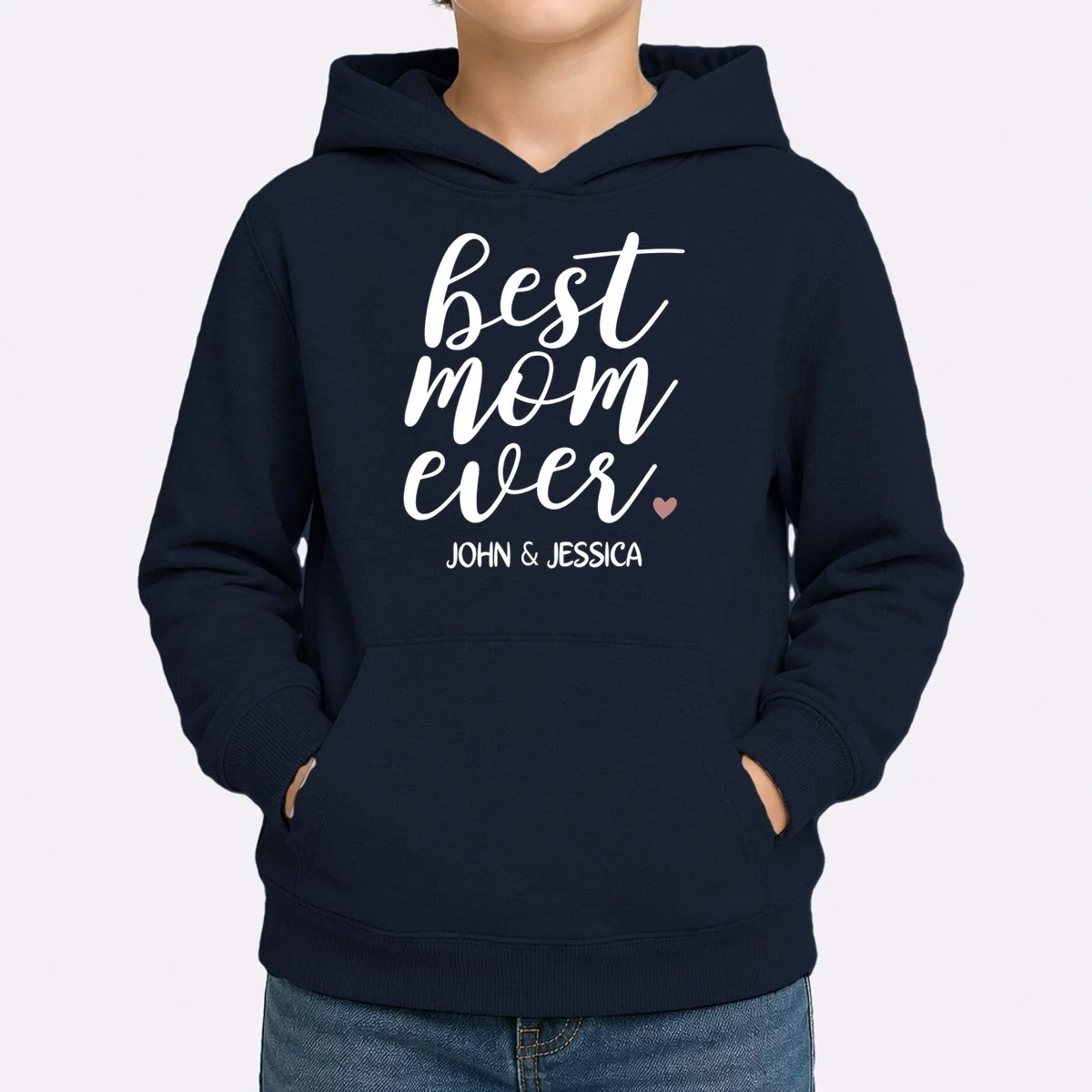 best mom ever Customizable Gift for Mom Kids Hoodie - Front 1