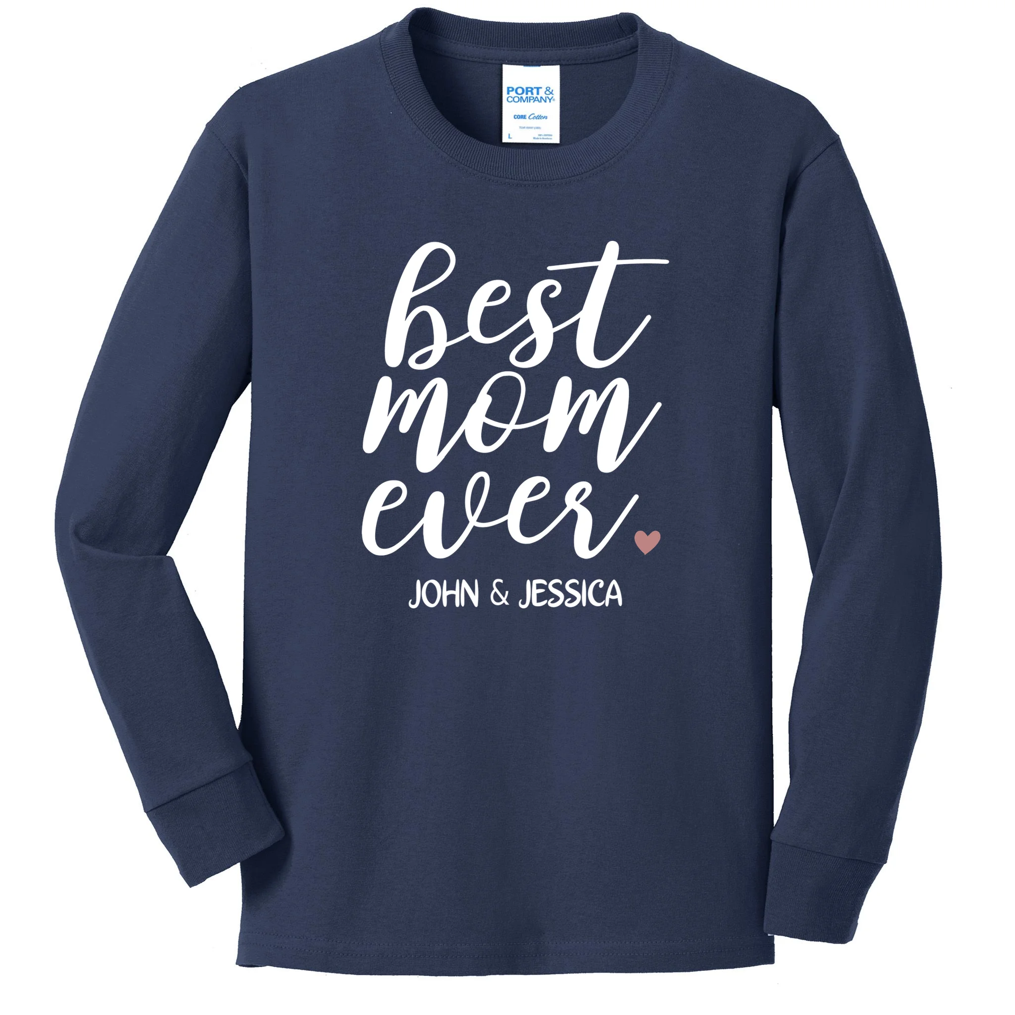 best mom ever Customizable Gift for Mom Kids Long Sleeve Shirt - Front