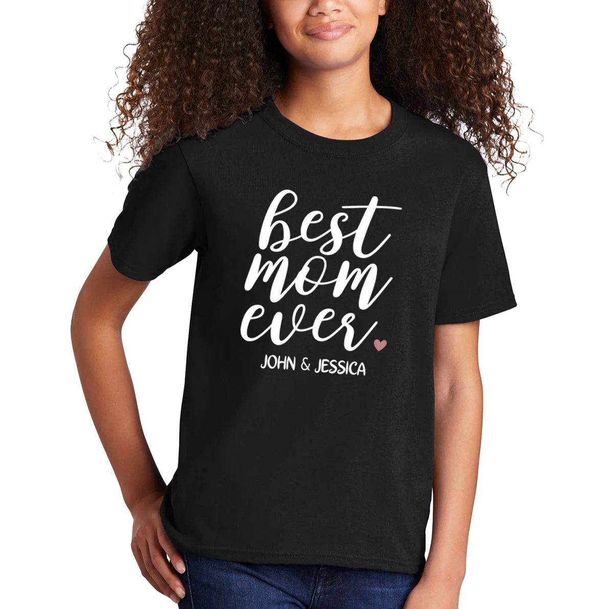 best mom ever Customizable Gift for Mom Kids T-Shirt - Front 1