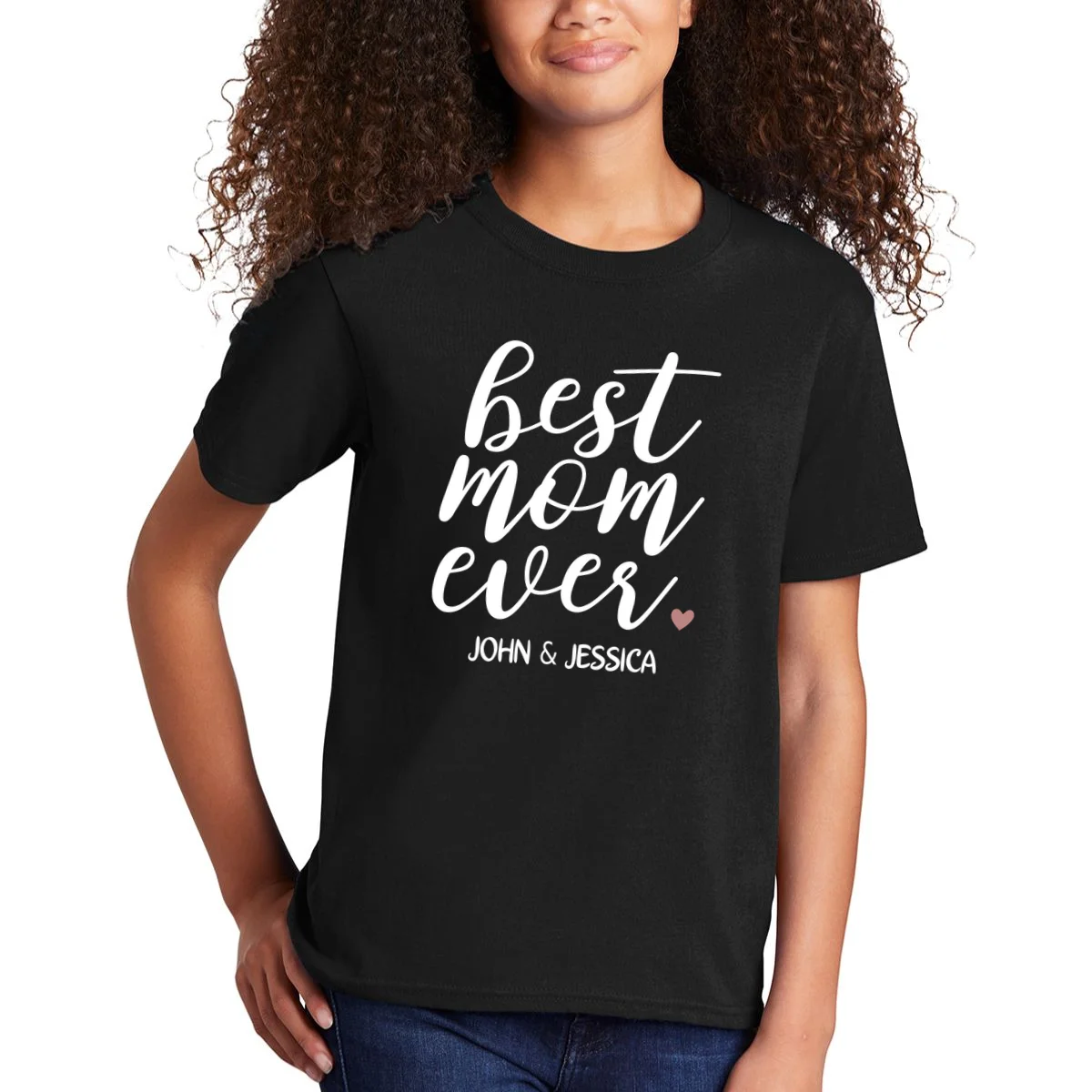 best mom ever Customizable Gift for Mom Kids T-Shirt - Front 1