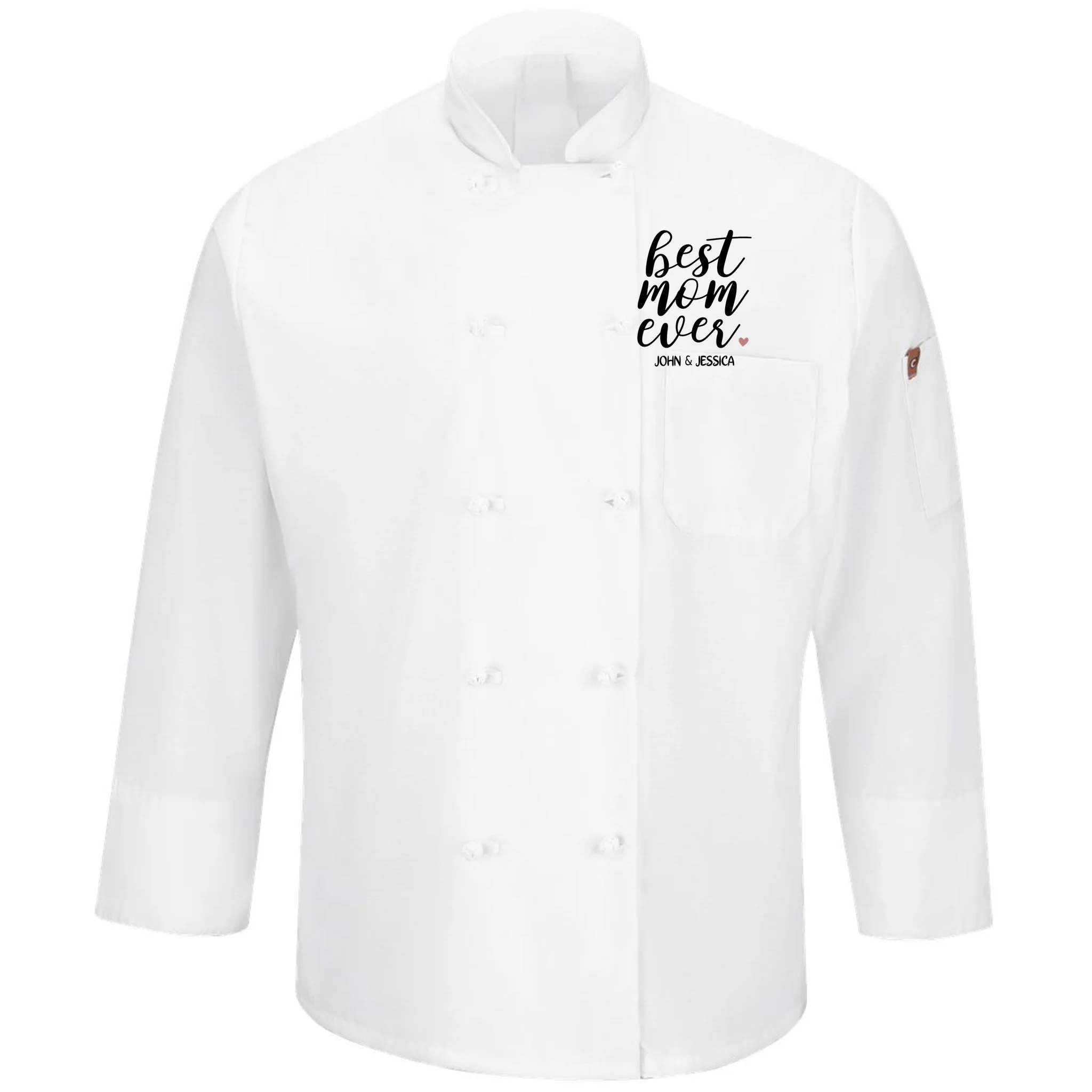 best mom ever Customizable Gift for Mom Men's Chef Coat - Front