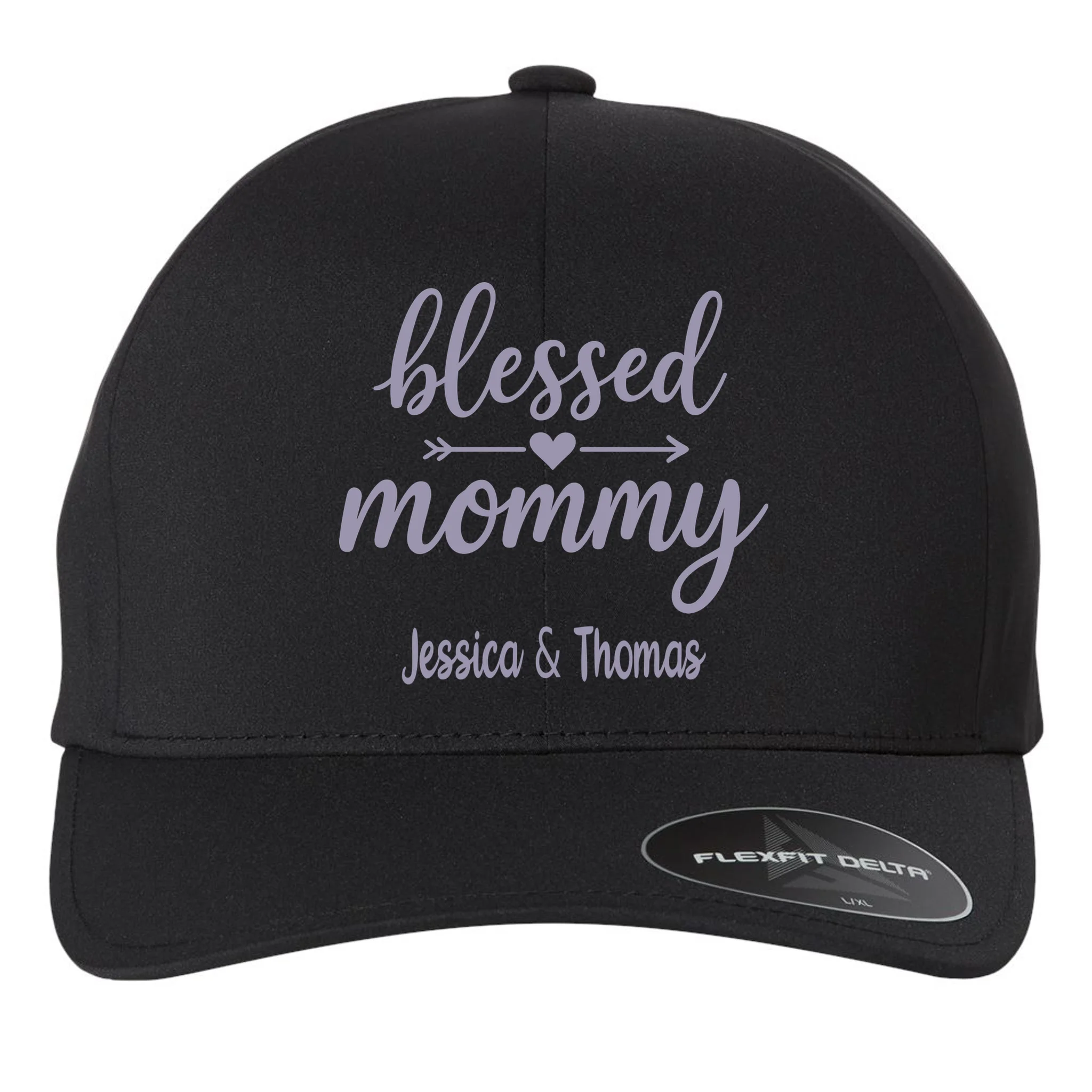 Blessed Mommy Jessica & Thomas Customizable Gift For Mom Flexfit Men's Snapback Hat - Front