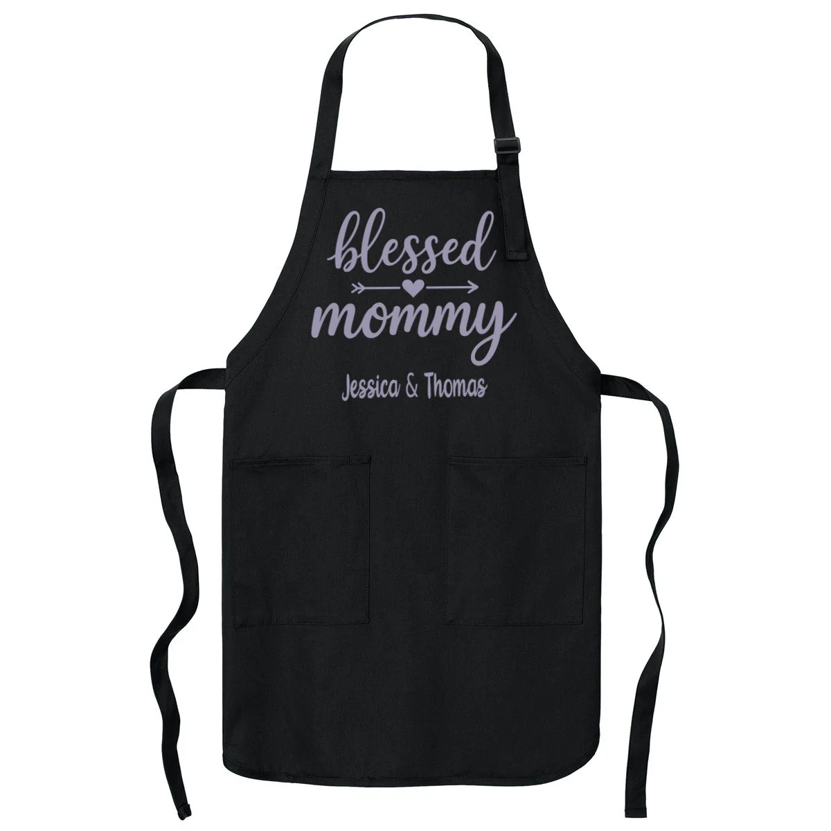 Blessed Mommy Jessica & Thomas Customizable Gift For Mom Apron - Front