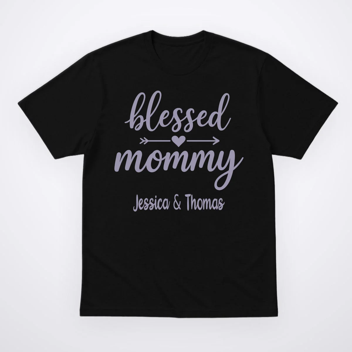 Blessed Mommy Jessica & Thomas Customizable Gift For Mom T-Shirt - Front