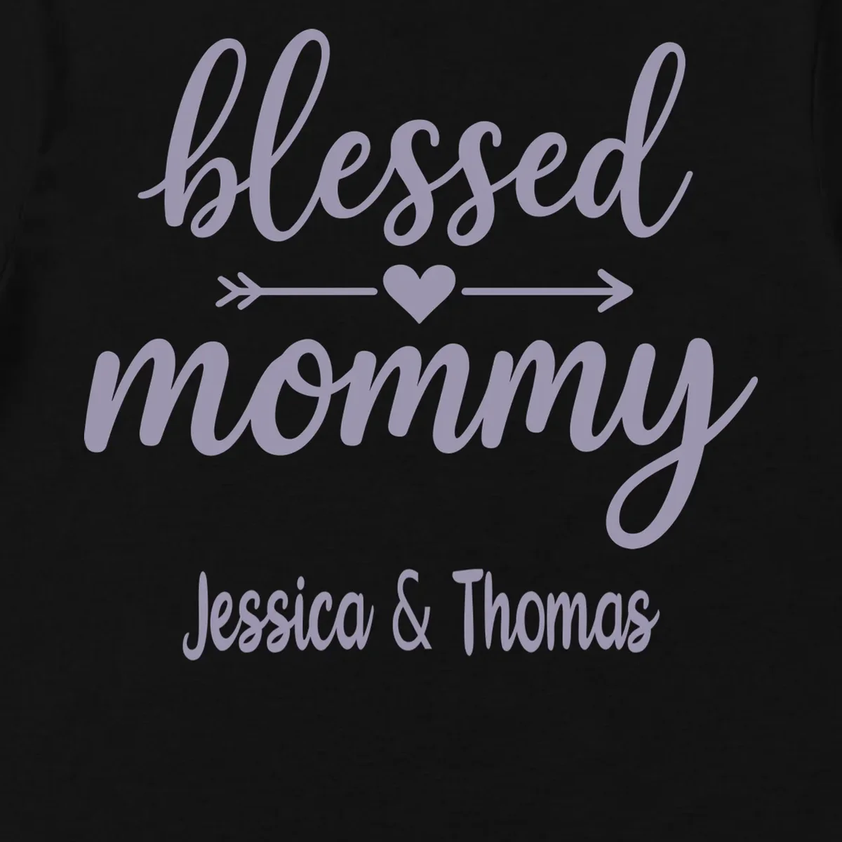 Blessed Mommy Jessica & Thomas Customizable Gift For Mom Men's T-Shirt - Front - Close-up