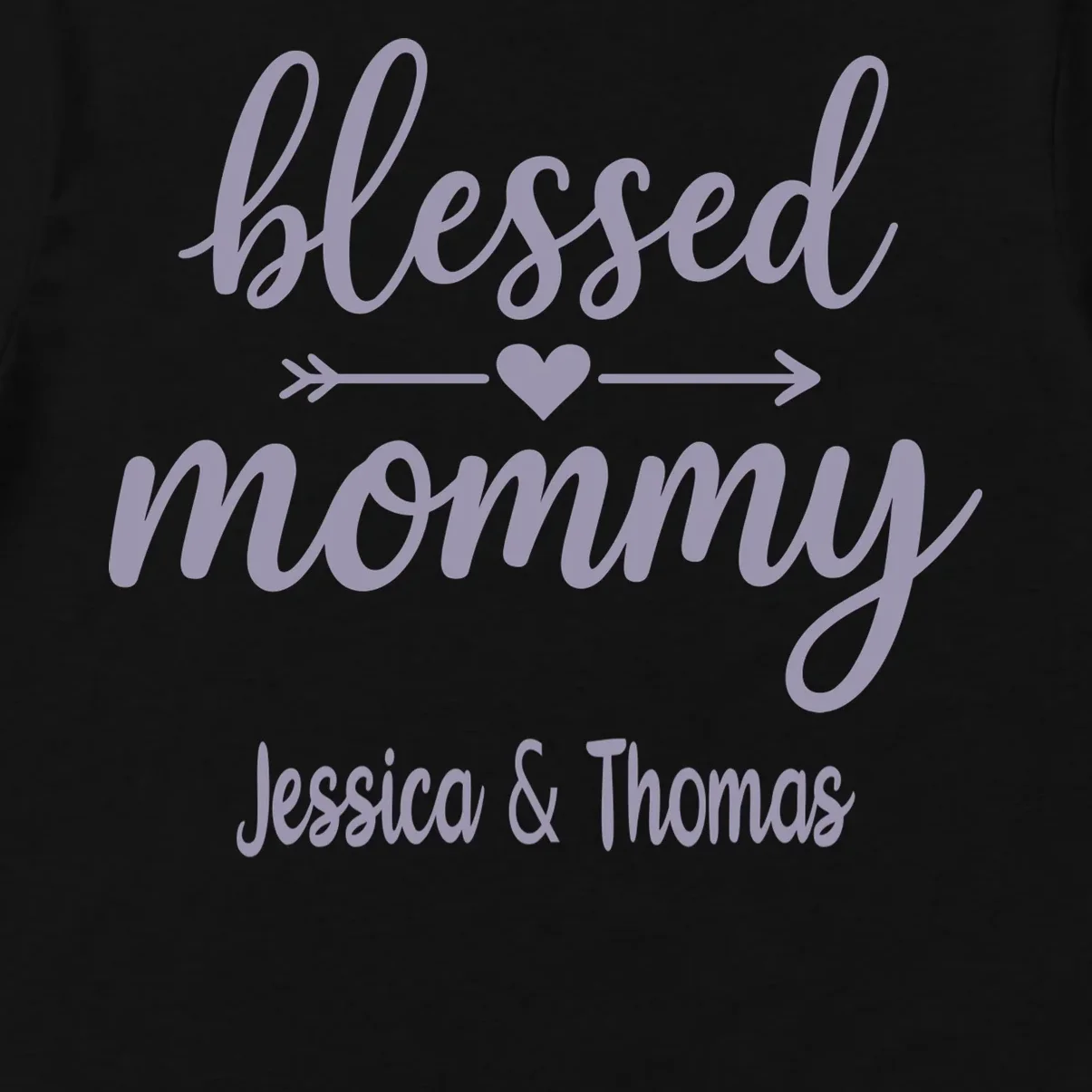 Blessed Mommy Jessica & Thomas Customizable Gift For Mom Men's T-Shirt - Front - Close-up