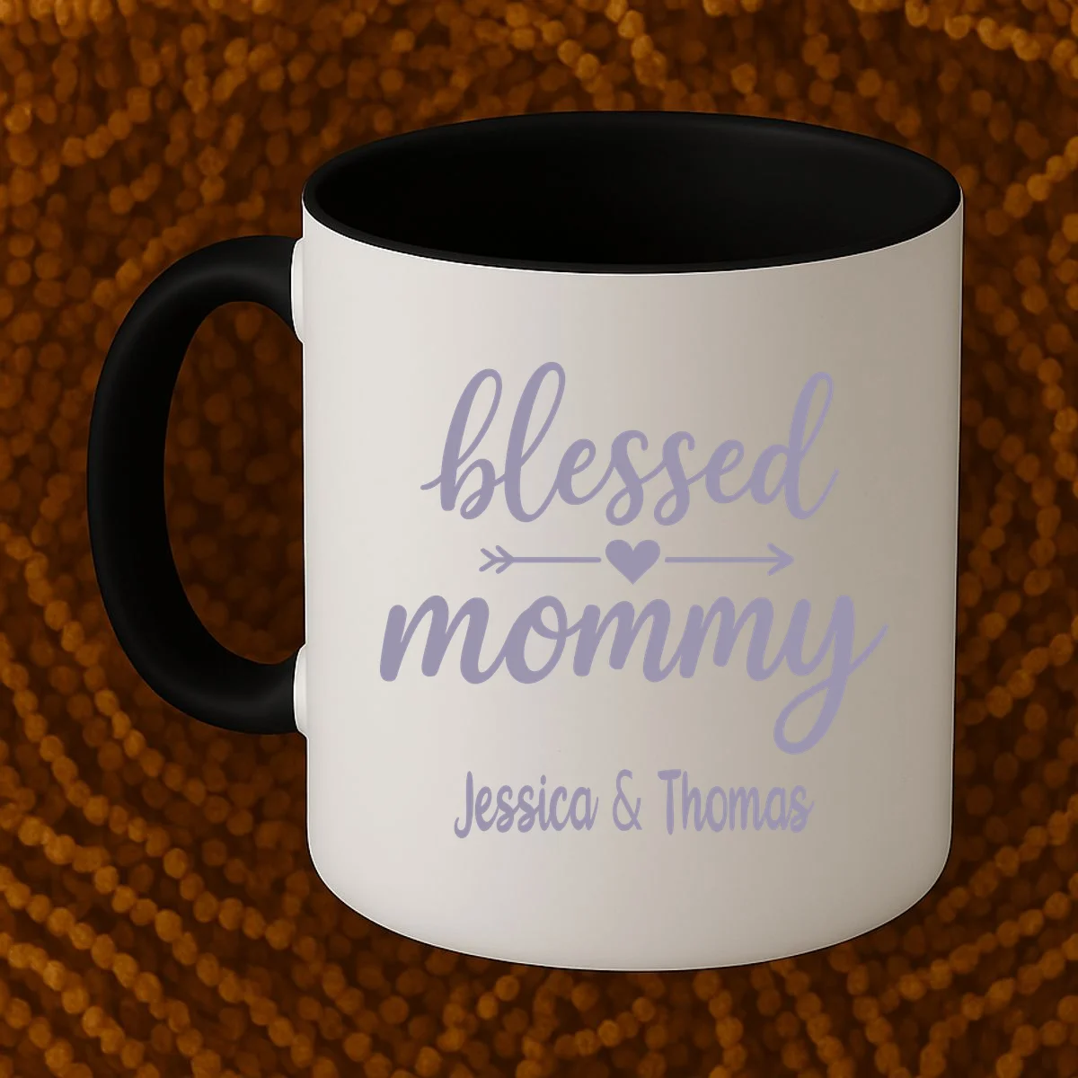 Blessed Mommy Jessica & Thomas Customizable Gift For Mom Coffee Mug - Front 1