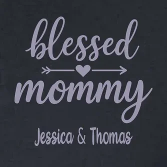 Blessed Mommy Jessica & Thomas Customizable Gift For Mom Men's Polo - Front - Close-up
