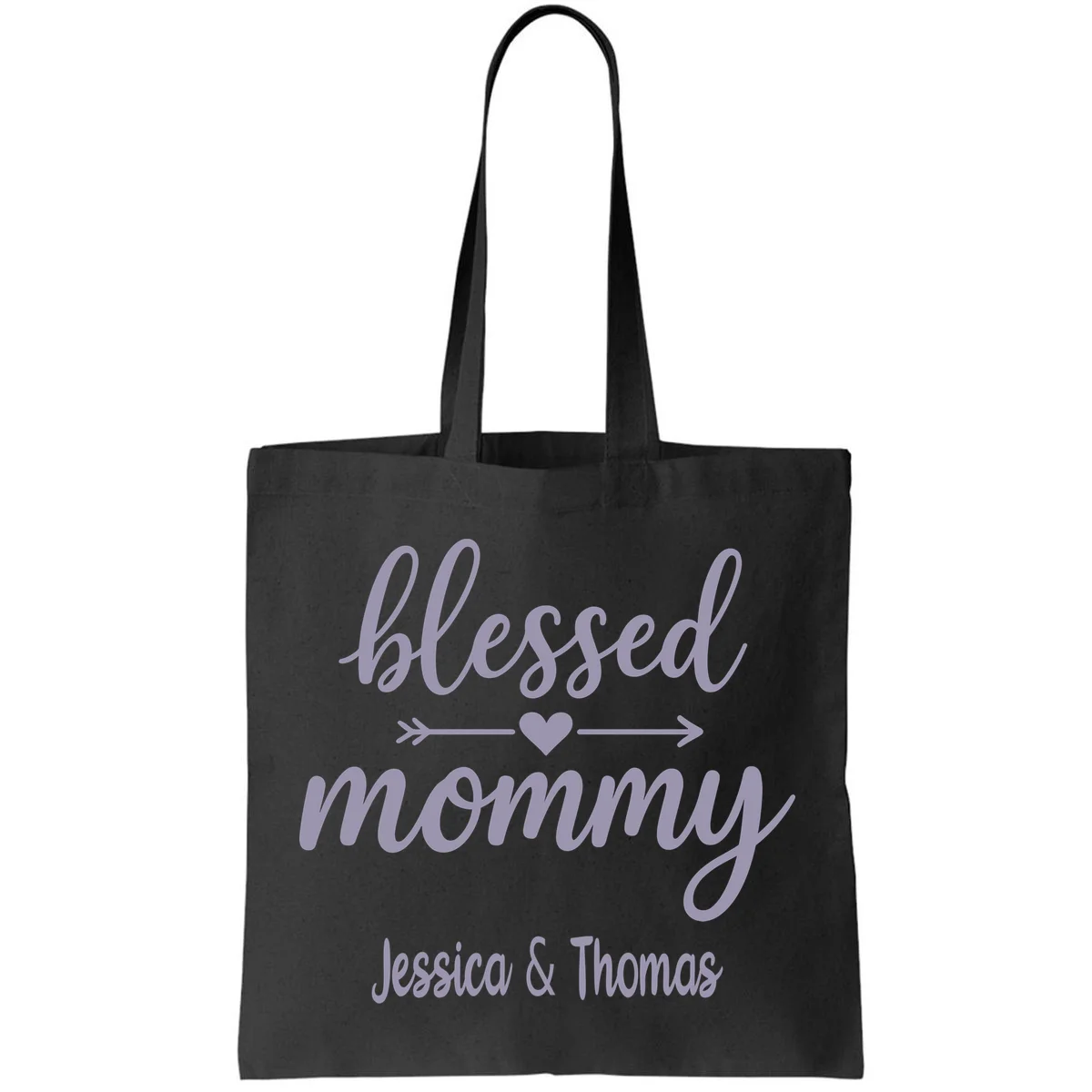Blessed Mommy Jessica & Thomas Customizable Gift For Mom Tote Bag - Front