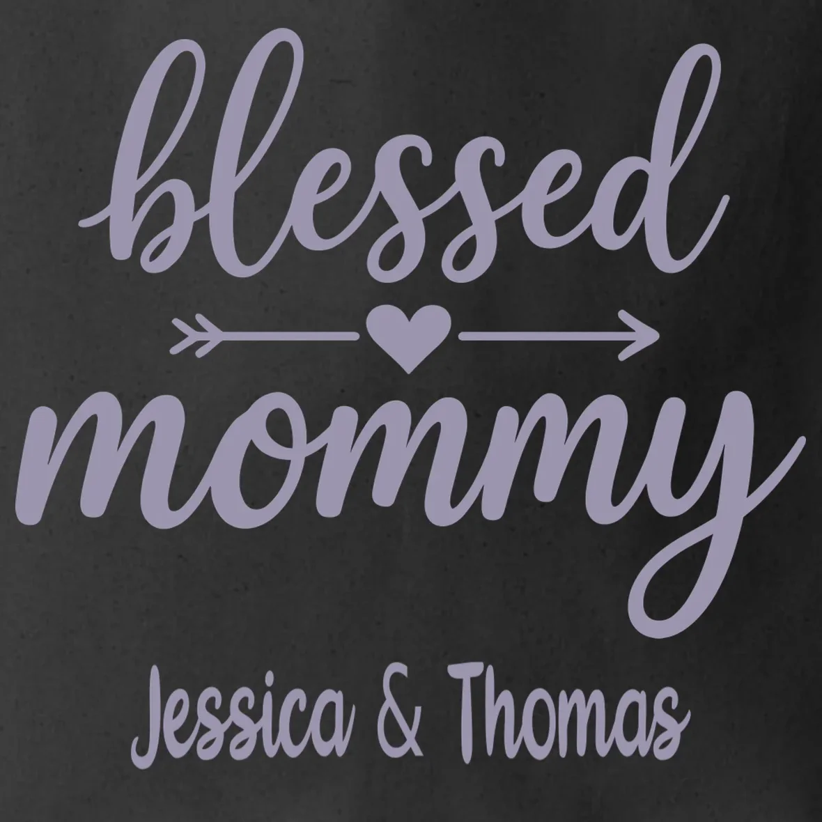 Blessed Mommy Jessica & Thomas Customizable Gift For Mom Tote Bag - Front - Close-up