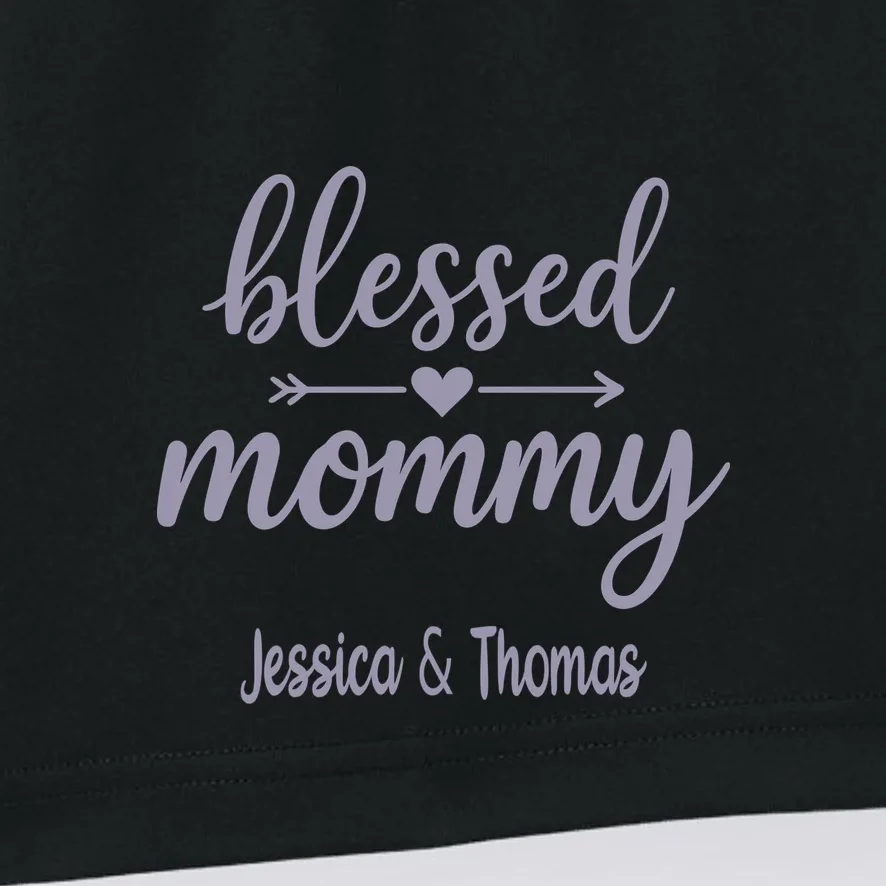 Blessed Mommy Jessica & Thomas Customizable Gift For Mom Men's Shorts - Front - Close-up