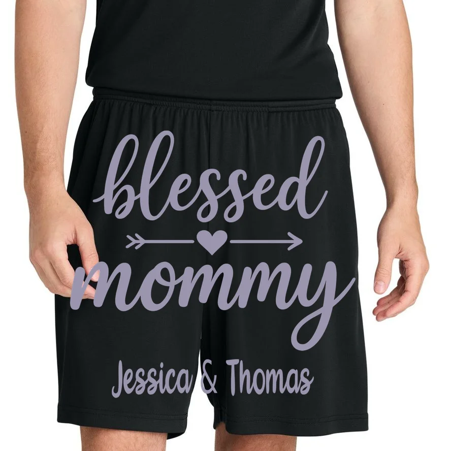 Blessed Mommy Jessica & Thomas Customizable Gift For Mom Men's Shorts - Front 1