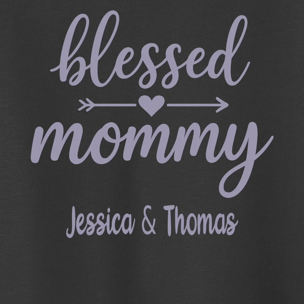Blessed Mommy Jessica & Thomas Customizable Gift For Mom Toddler T-Shirt - Front - Close-up