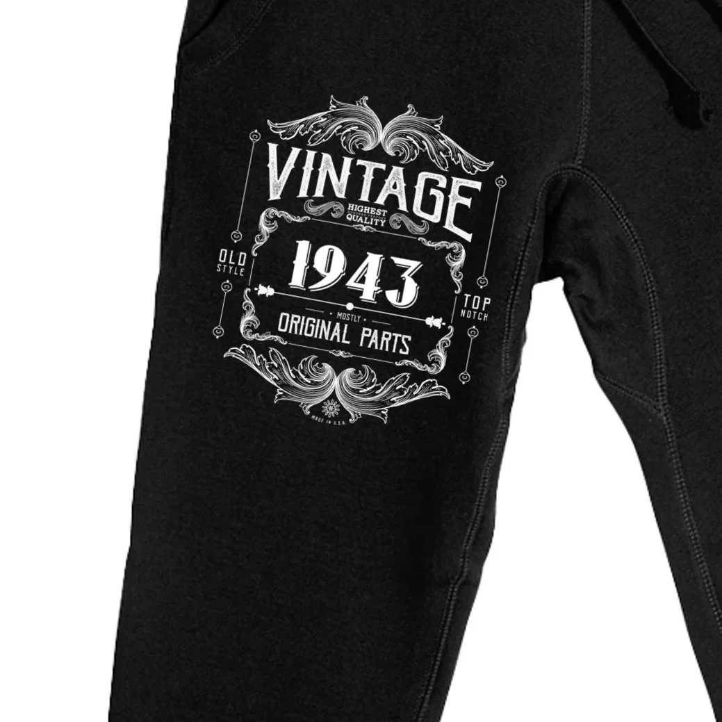 Birthday Vintage Year Mostly Original Parts Custom Personalized Men's Sweatpants - Front - Close-up