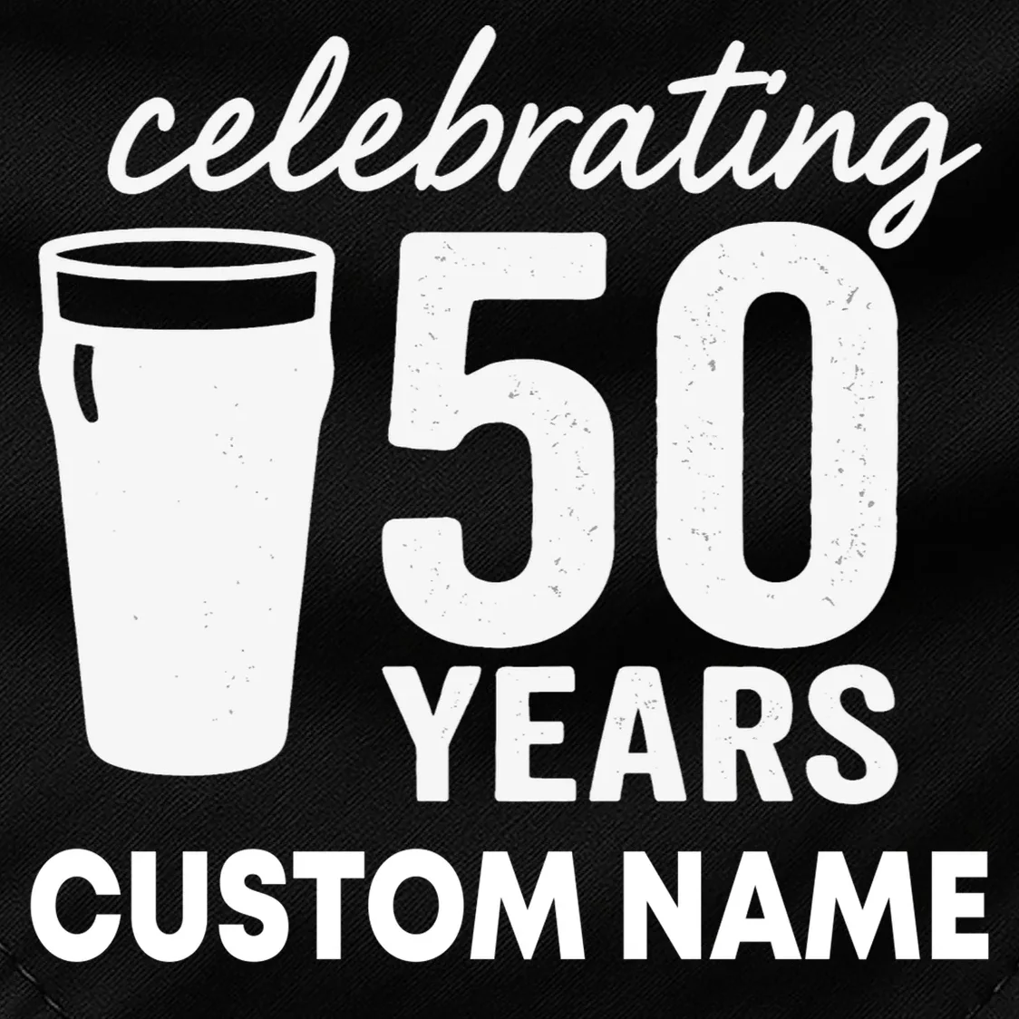 celebrating 50 years custom name Dog Bandana - Front - Close-up