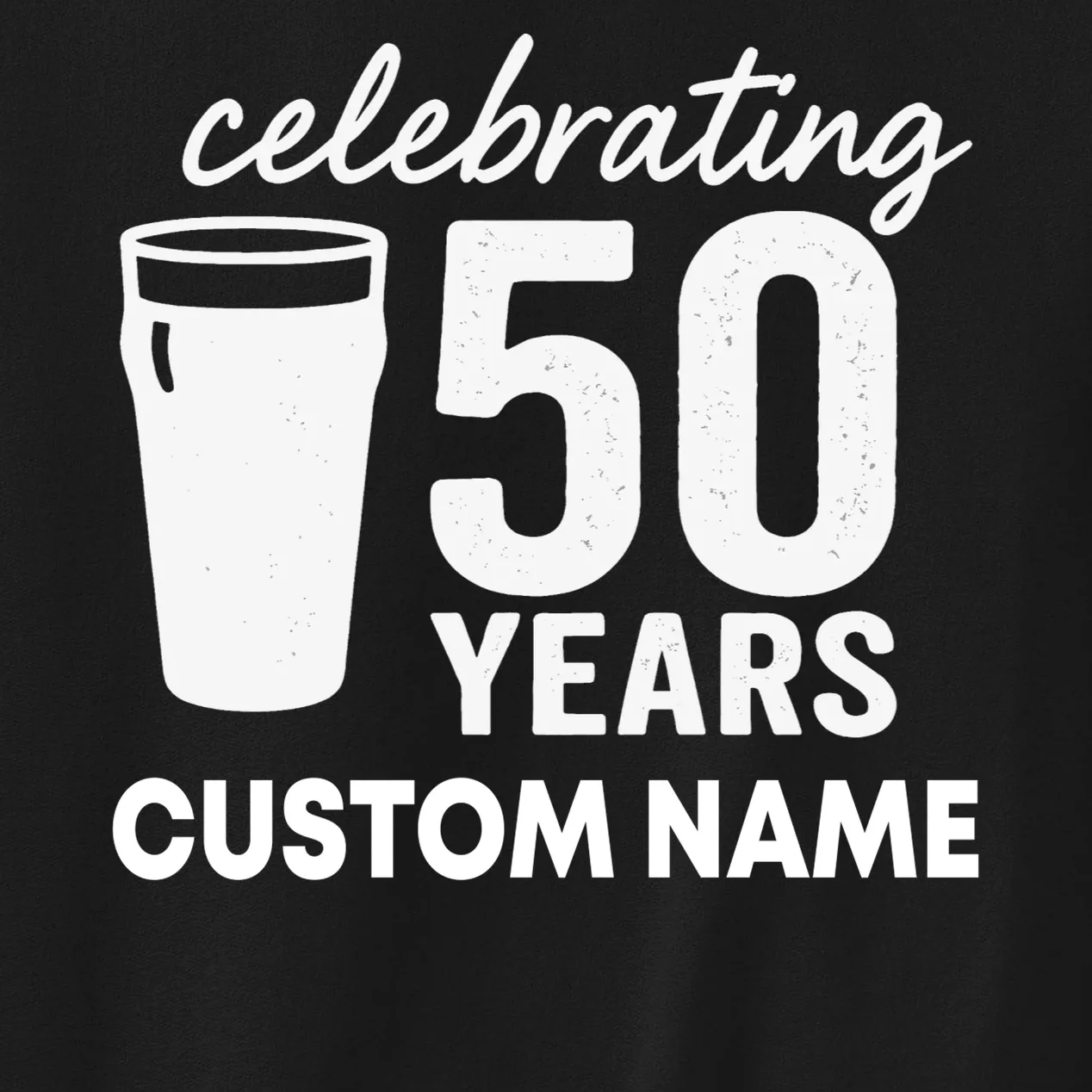 celebrating 50 years custom name Men's Sweatshirt - Front - Close-up