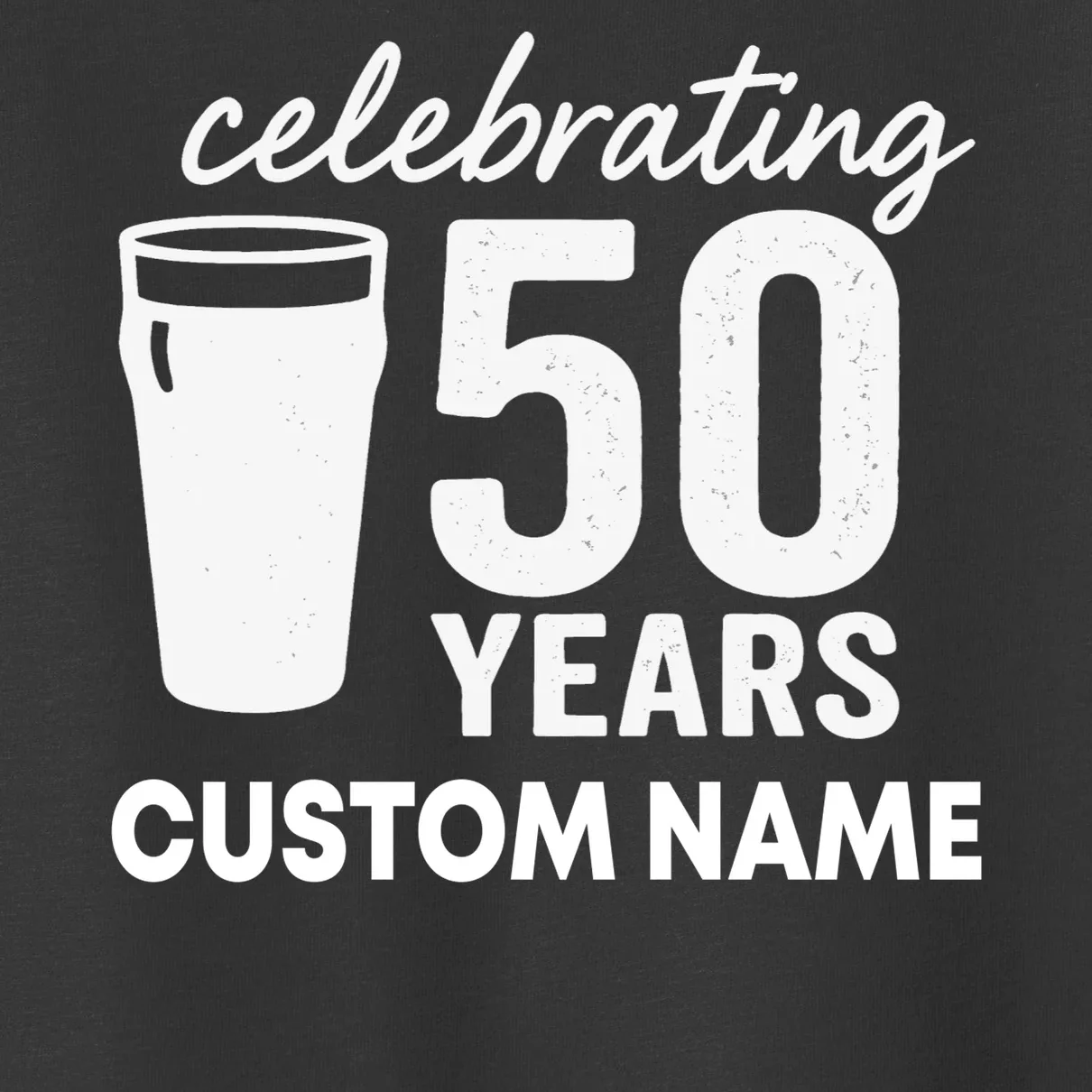 celebrating 50 years custom name Toddler T-Shirt - Front - Close-up