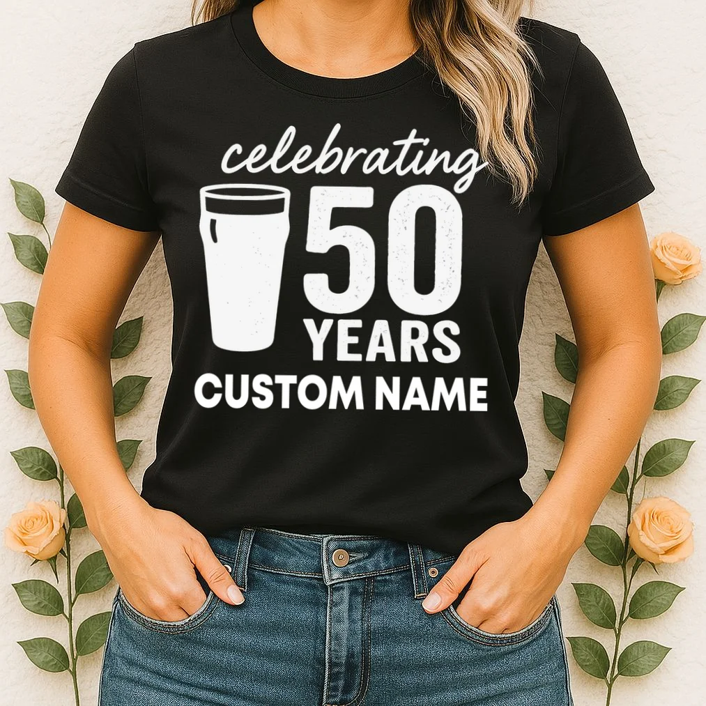 celebrating 50 years custom name Women's T-Shirt - Front 1