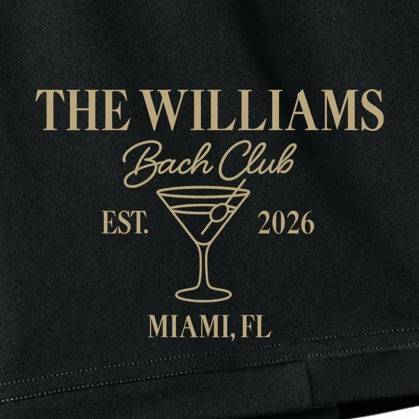 Custom Bach Club Bachelorette Trip Kids Shorts - Front - Close-up