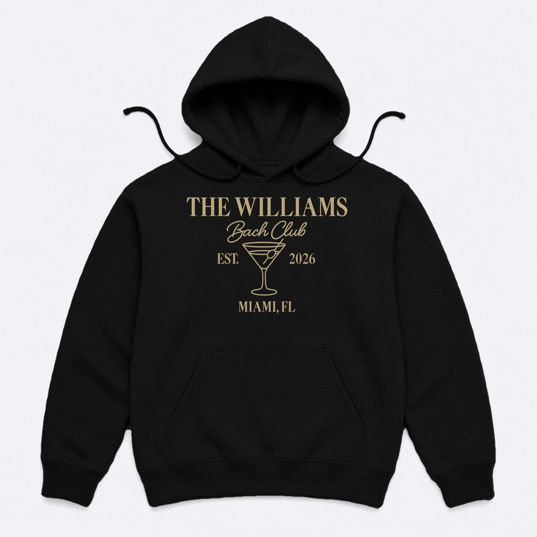 Custom Bach Club Bachelorette Trip Men's Hoodie - Front