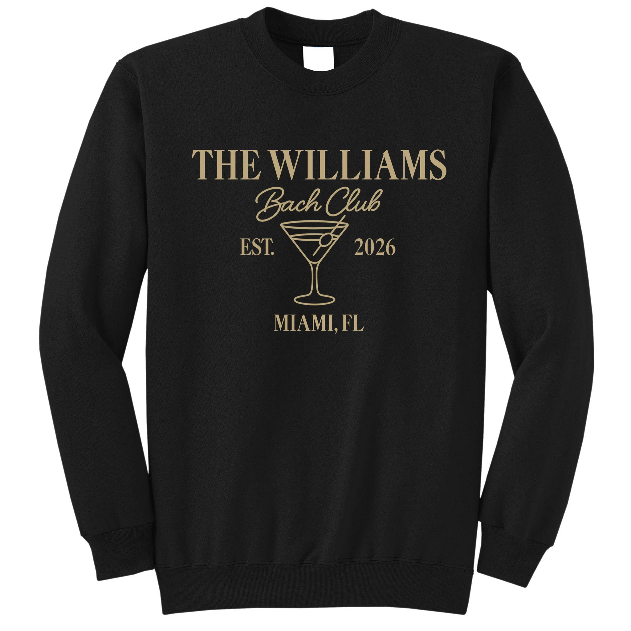 Custom Bach Club Bachelorette Trip Men's Sweatshirt - Front