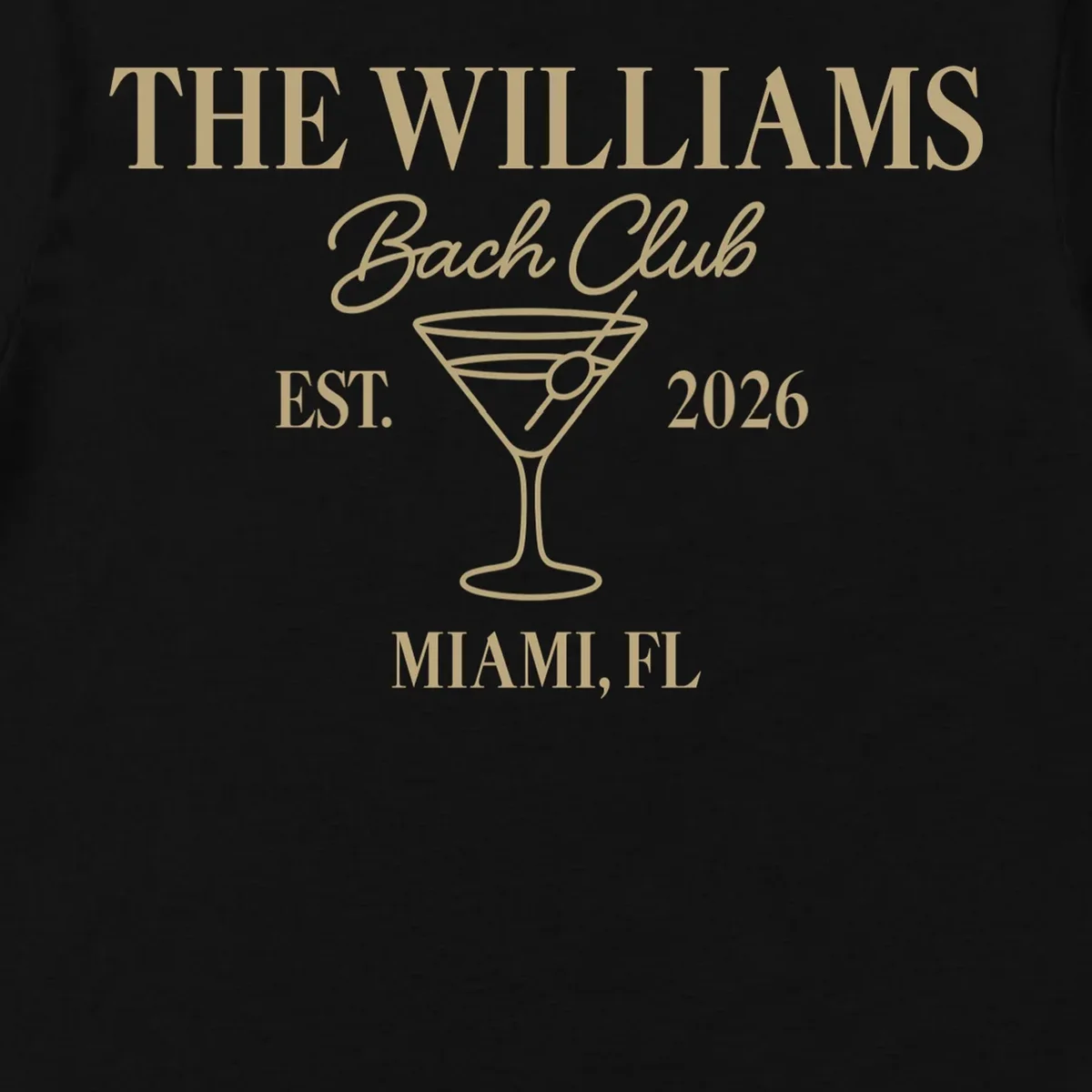 Custom Bach Club Bachelorette Trip Men's T-Shirt - Front - Close-up