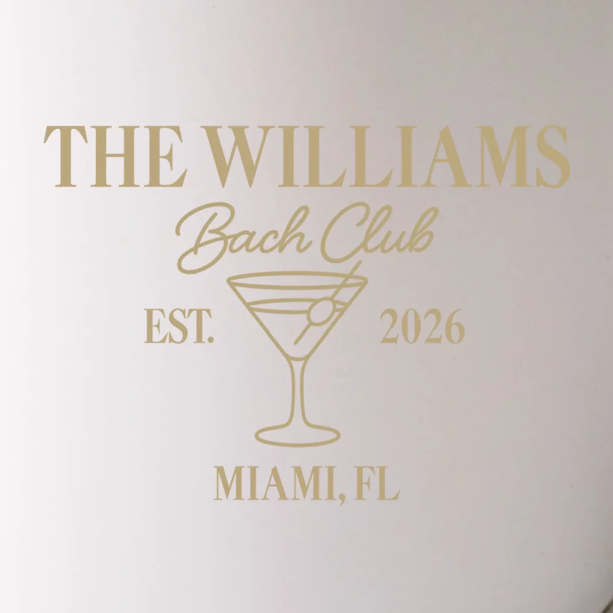 Custom Bach Club Bachelorette Trip Mug - Front - Close-up