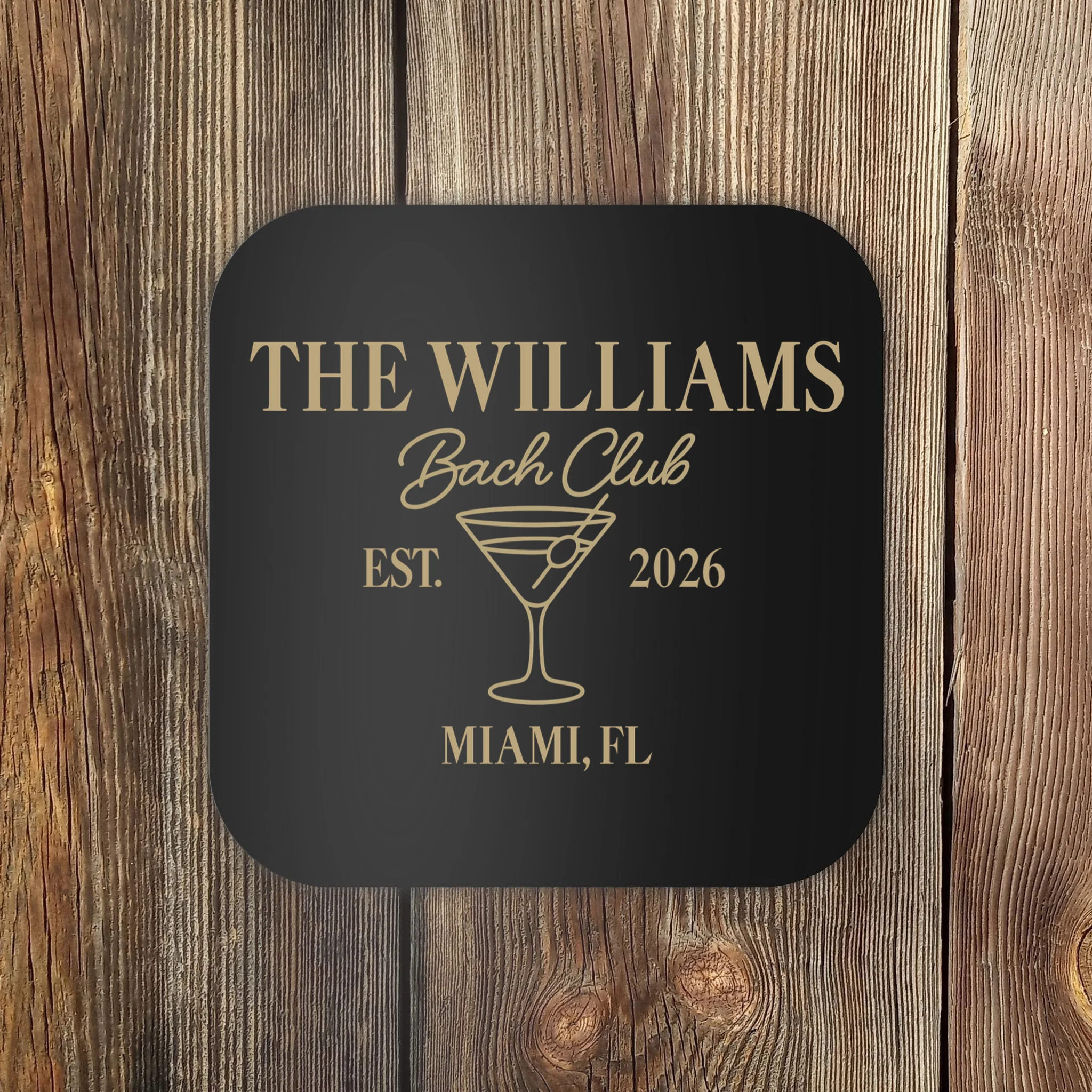 Custom Bach Club Bachelorette Trip Coaster - Front