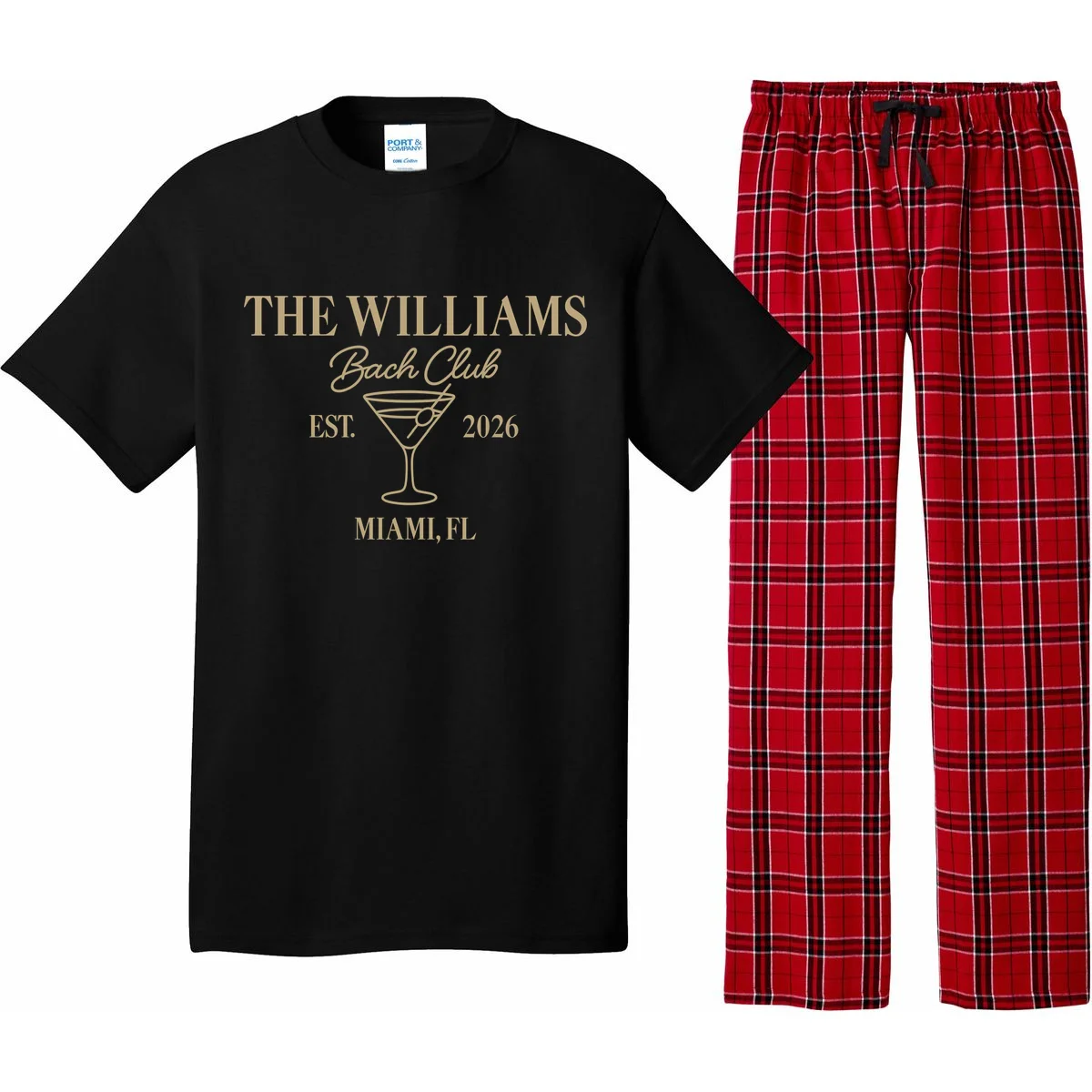 Custom Bach Club Bachelorette Trip Pajama Set - Front