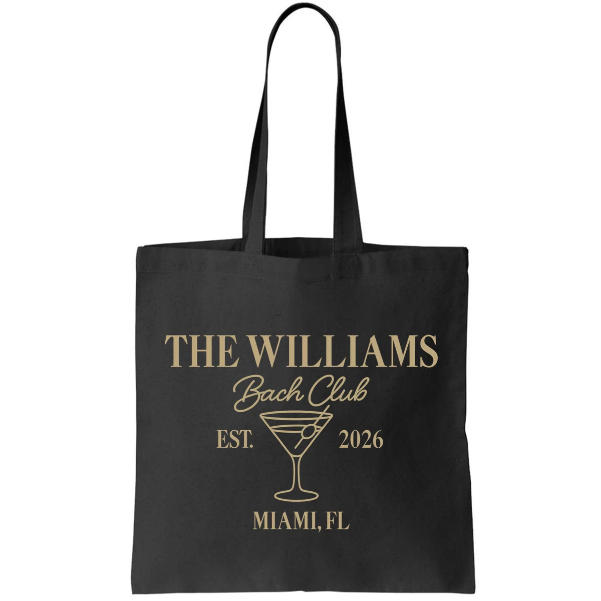 Custom Bach Club Bachelorette Trip Tote Bag - Front