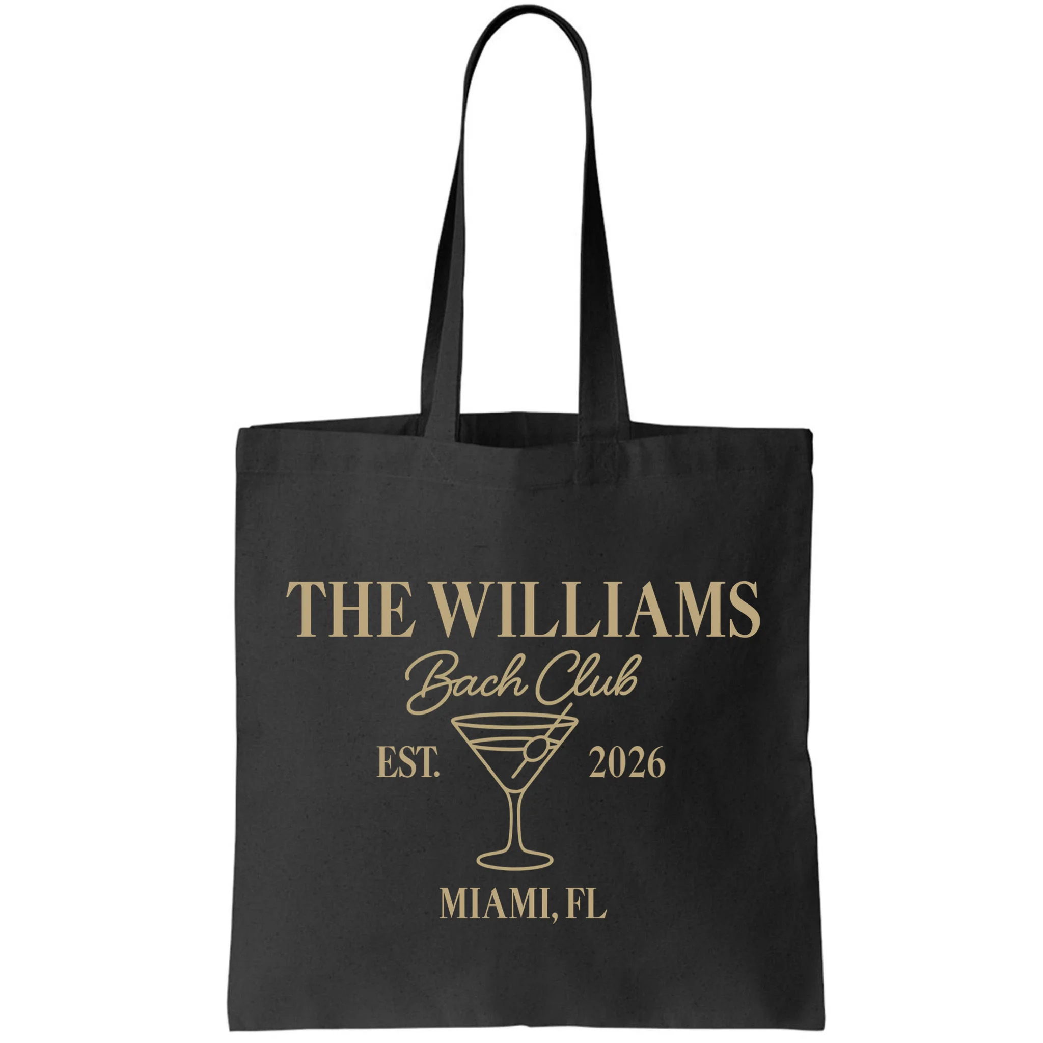 Custom Bach Club Bachelorette Trip Tote Bag - Front