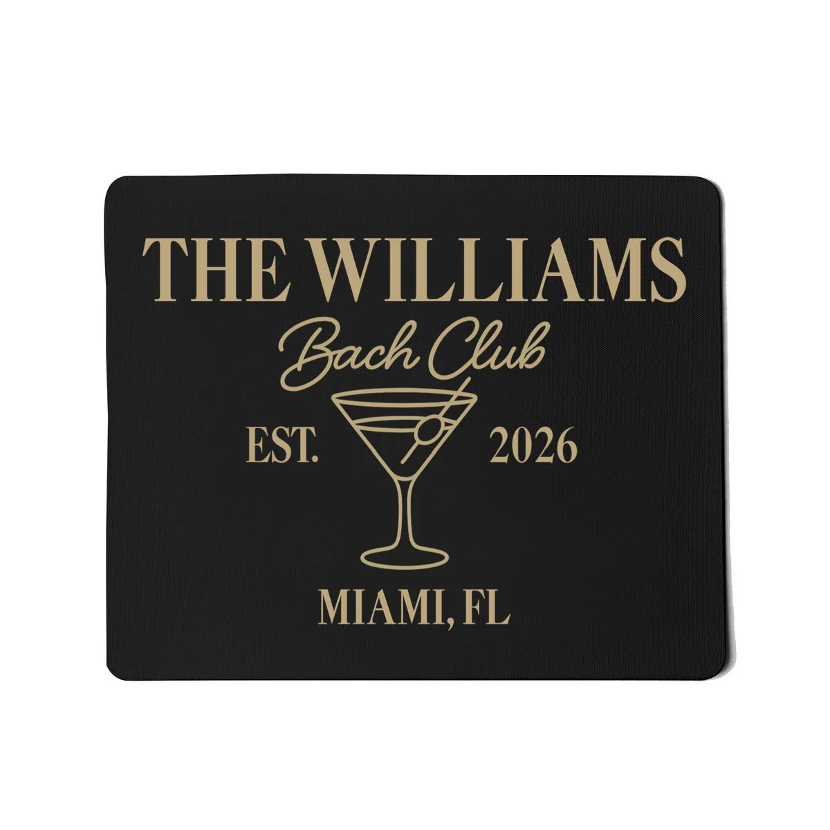 Custom Bach Club Bachelorette Trip Mouse Pad - Front
