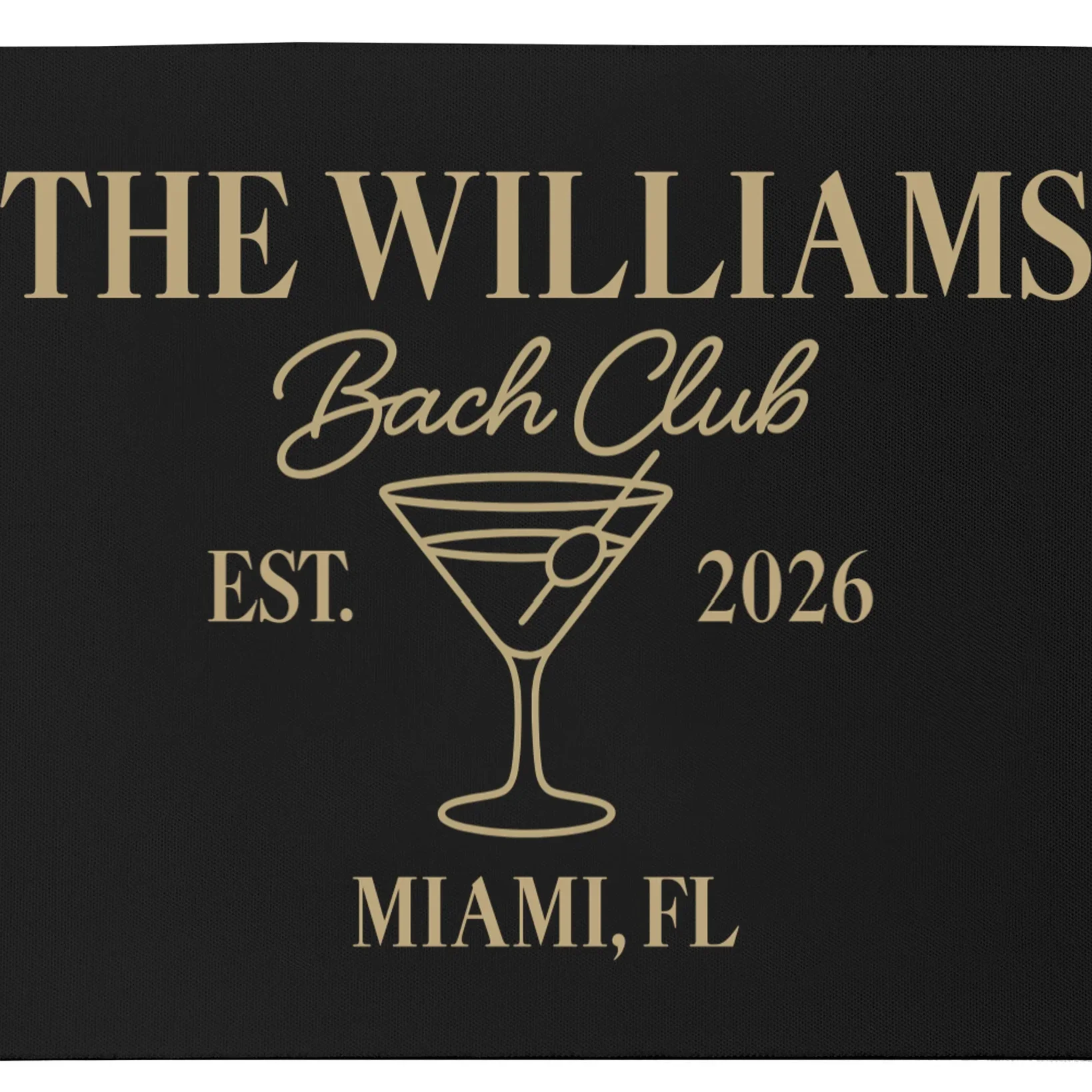 Custom Bach Club Bachelorette Trip Mouse Pad - Front - Close-up