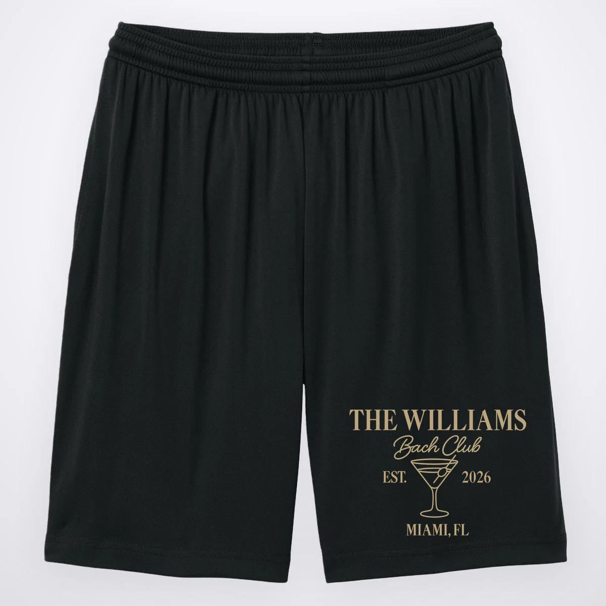 Custom Bach Club Bachelorette Trip Men's Shorts - Front