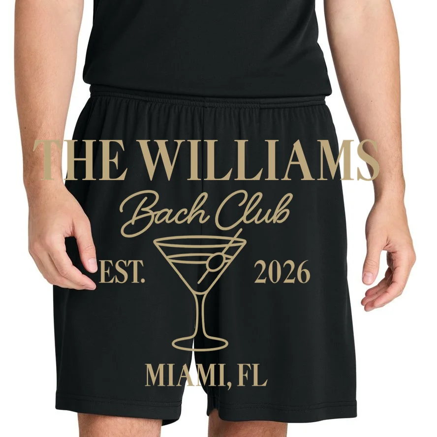 Custom Bach Club Bachelorette Trip Men's Shorts - Front 1