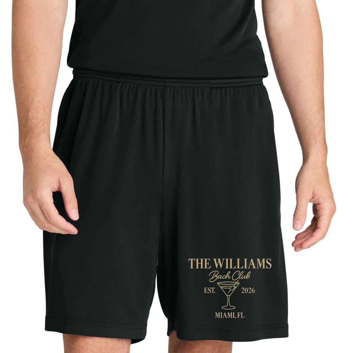 Custom Bach Club Bachelorette Trip Men's Shorts - Front 1