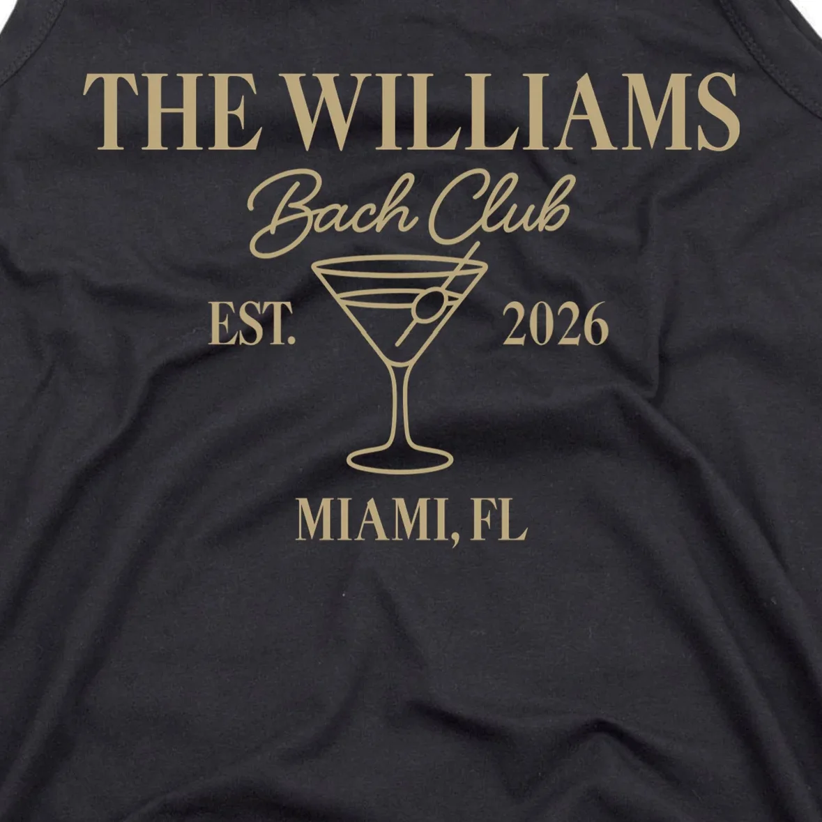 Custom Bach Club Bachelorette Trip Men's Tank Top - Front - Close-up