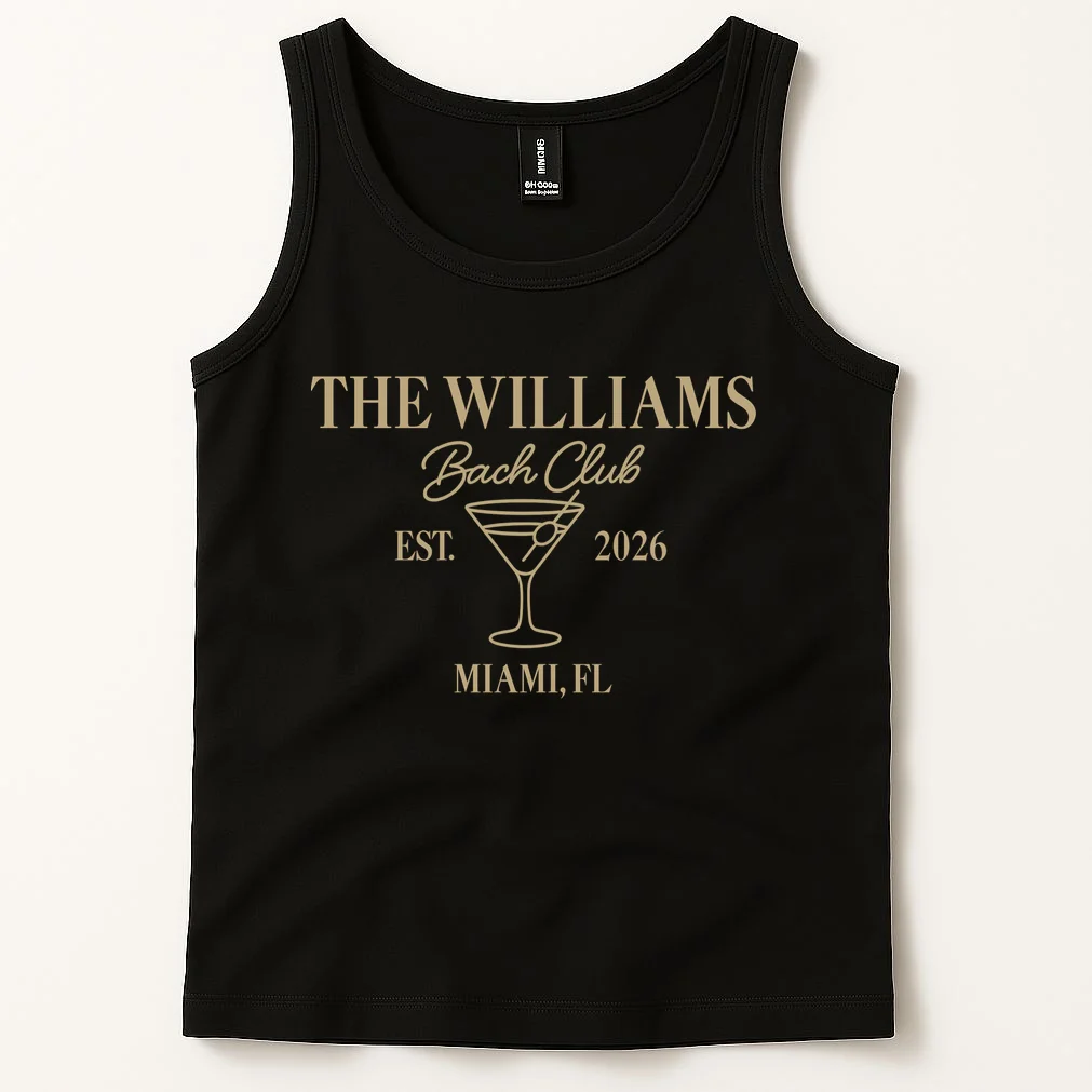 Custom Bach Club Bachelorette Trip Tank Top - Front 1