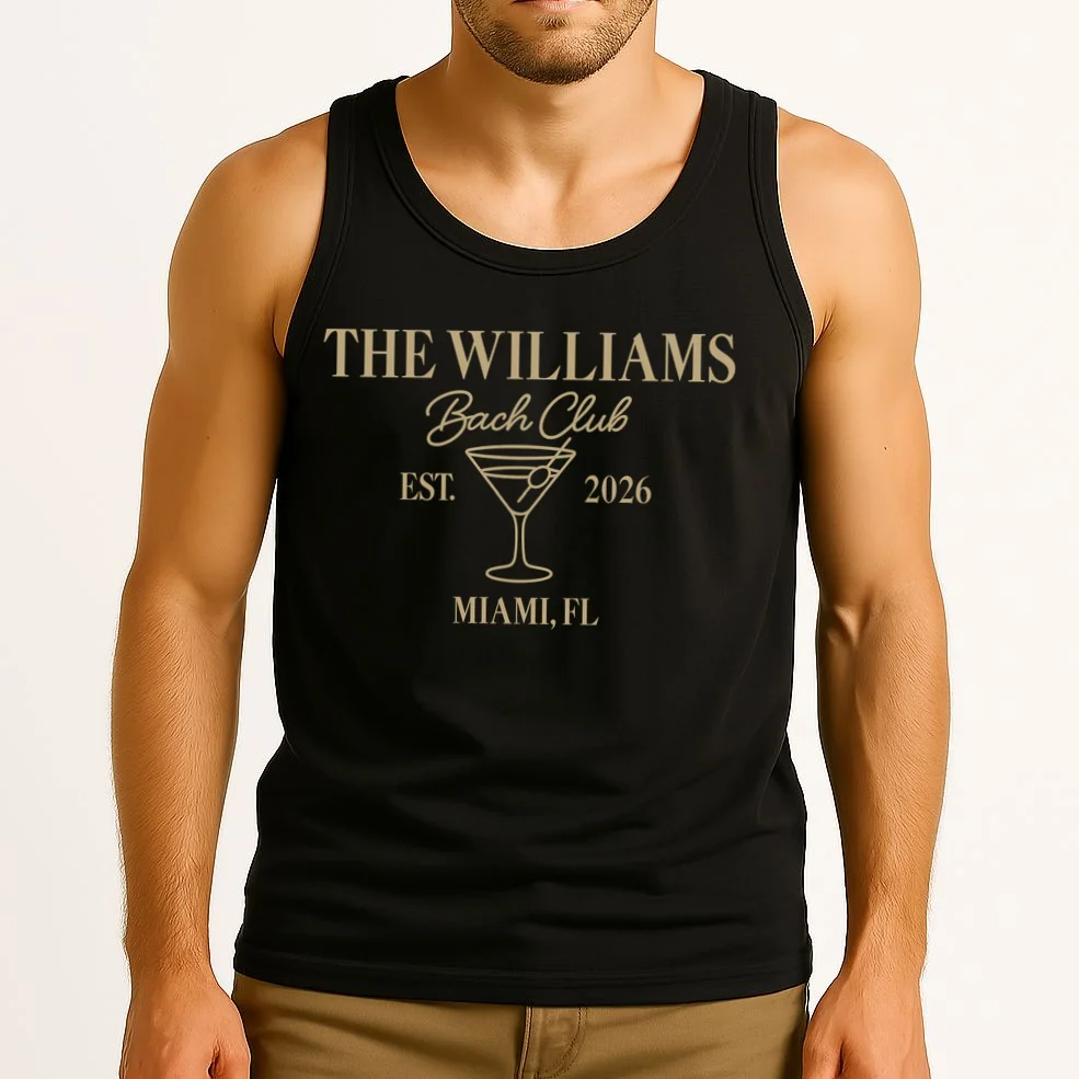 Custom Bach Club Bachelorette Trip Tank Top - Front 2