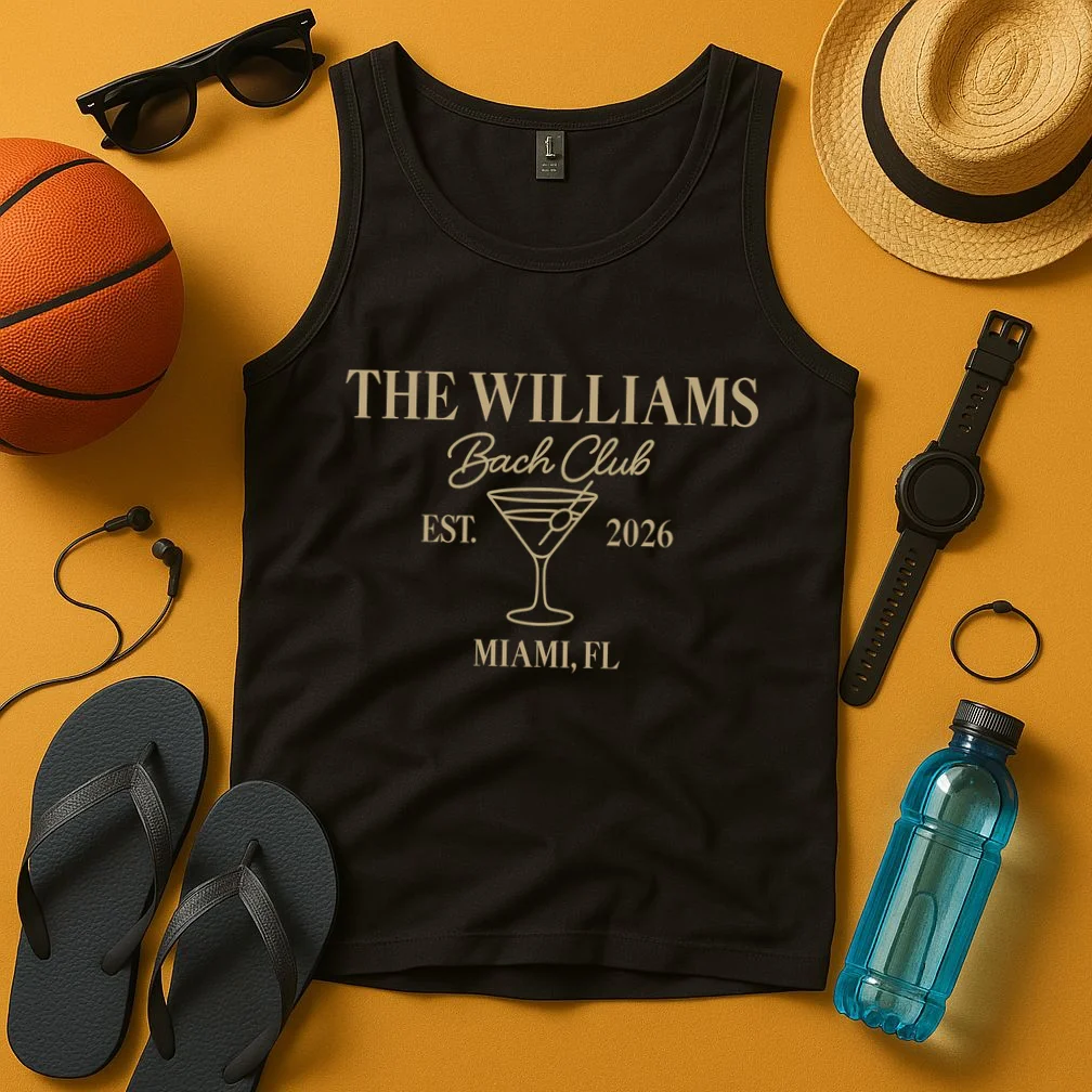 Custom Bach Club Bachelorette Trip Tank Top - Front 3