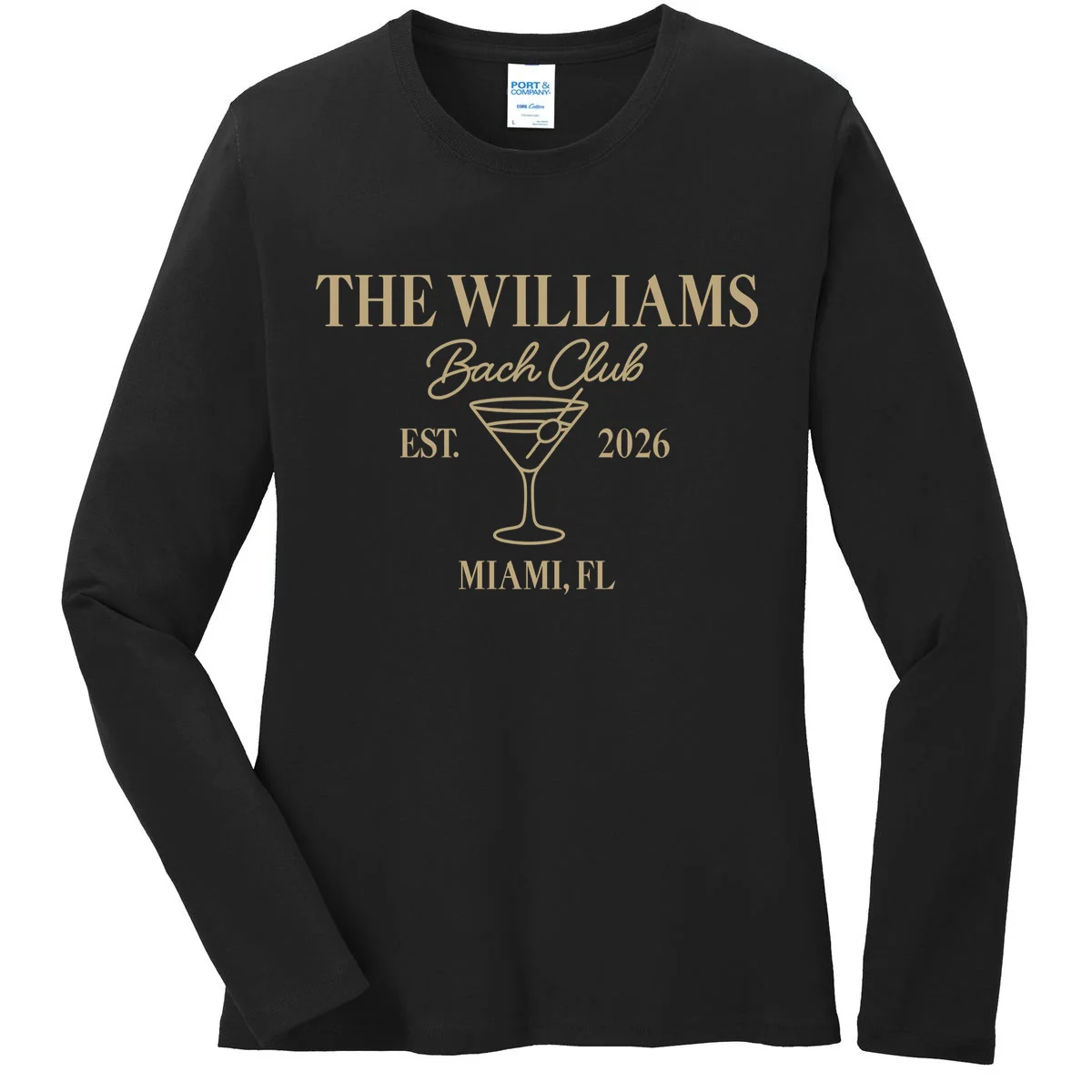 Custom Bach Club Bachelorette Trip Women's Long Sleeve Shirt - Front