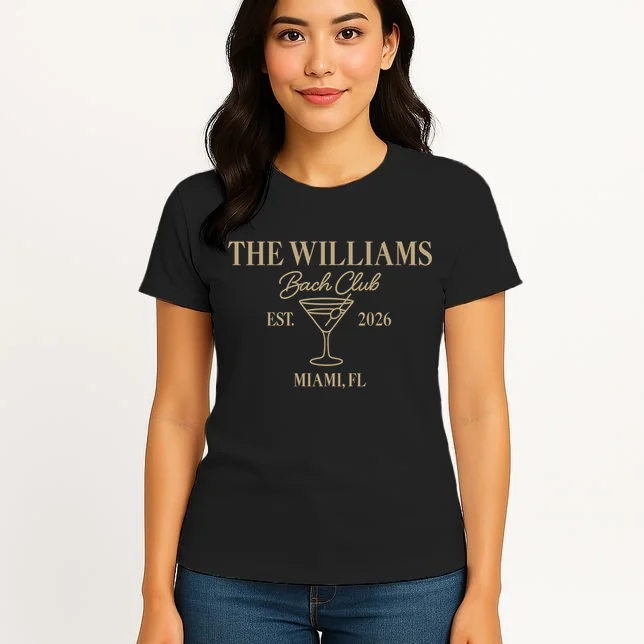 Custom Bach Club Bachelorette Trip Women's T-Shirt - Front 3
