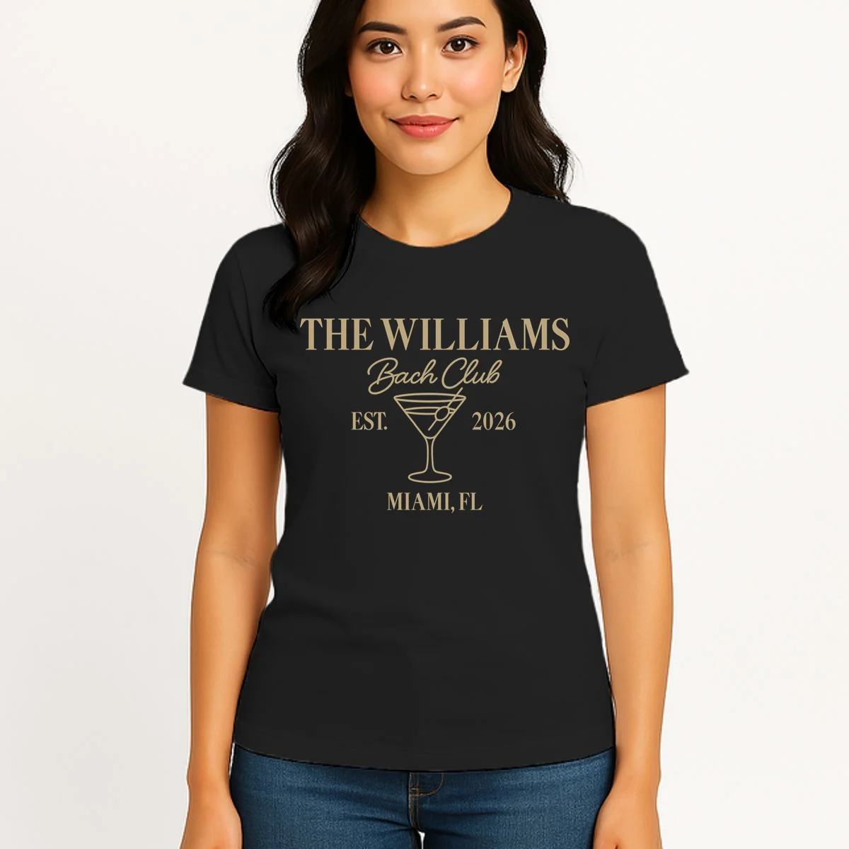Custom Bach Club Bachelorette Trip Women's T-Shirt - Front 3