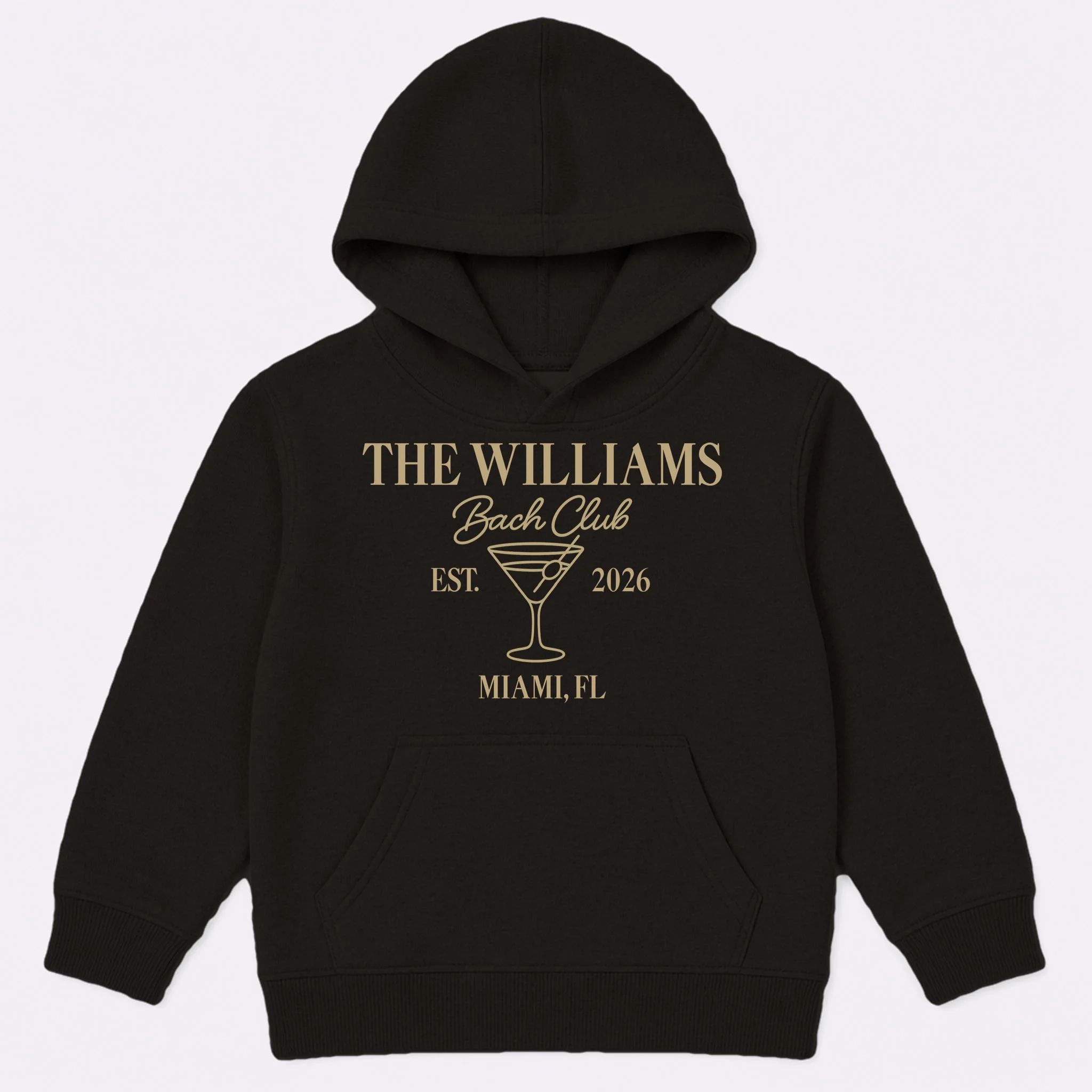 Custom Bach Club Bachelorette Trip Kids Hoodie - Front