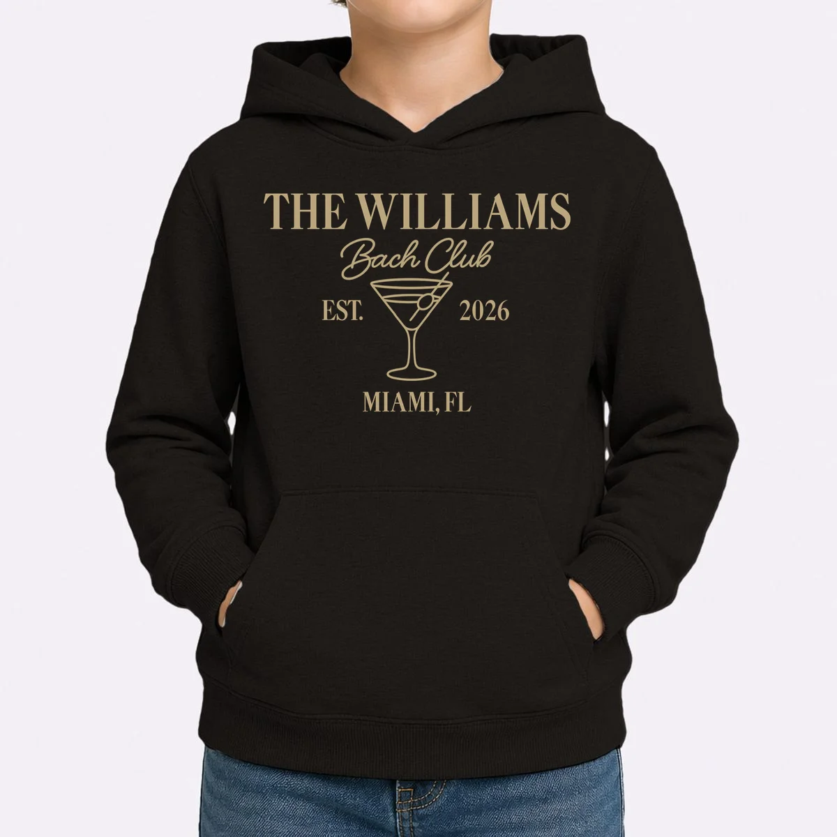 Custom Bach Club Bachelorette Trip Kids Hoodie - Front 1