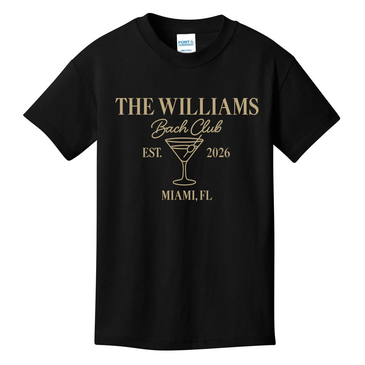 Custom Bach Club Bachelorette Trip Kids T-Shirt - Front