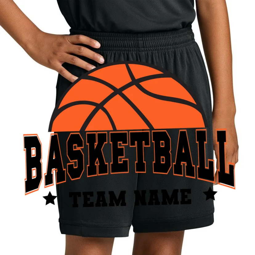 Custom Basketball Team Kids Shorts - Front 1