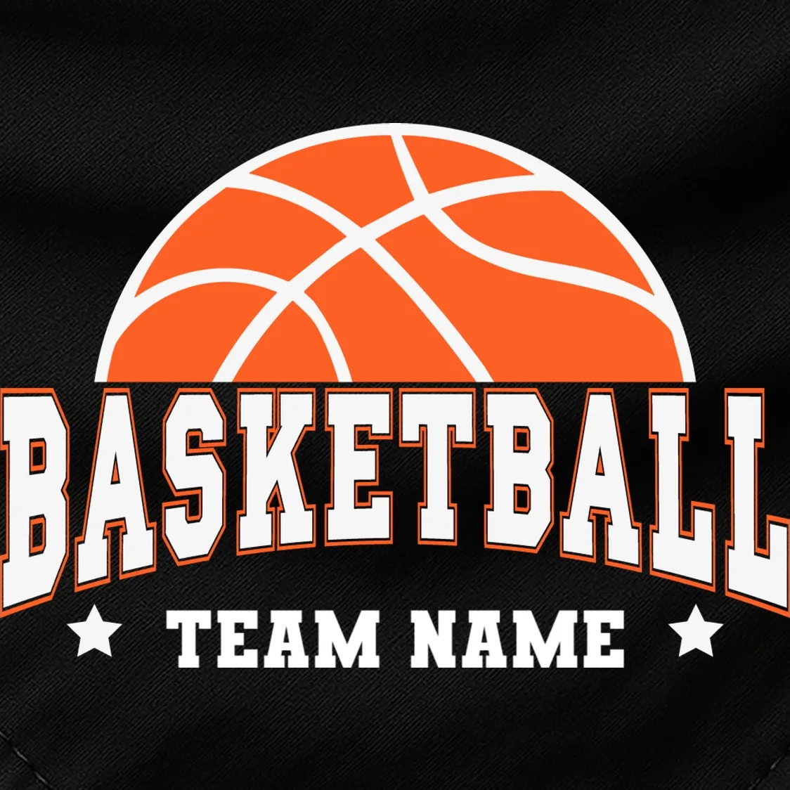 Custom Basketball Team Dog Bandana - Front - Close-up